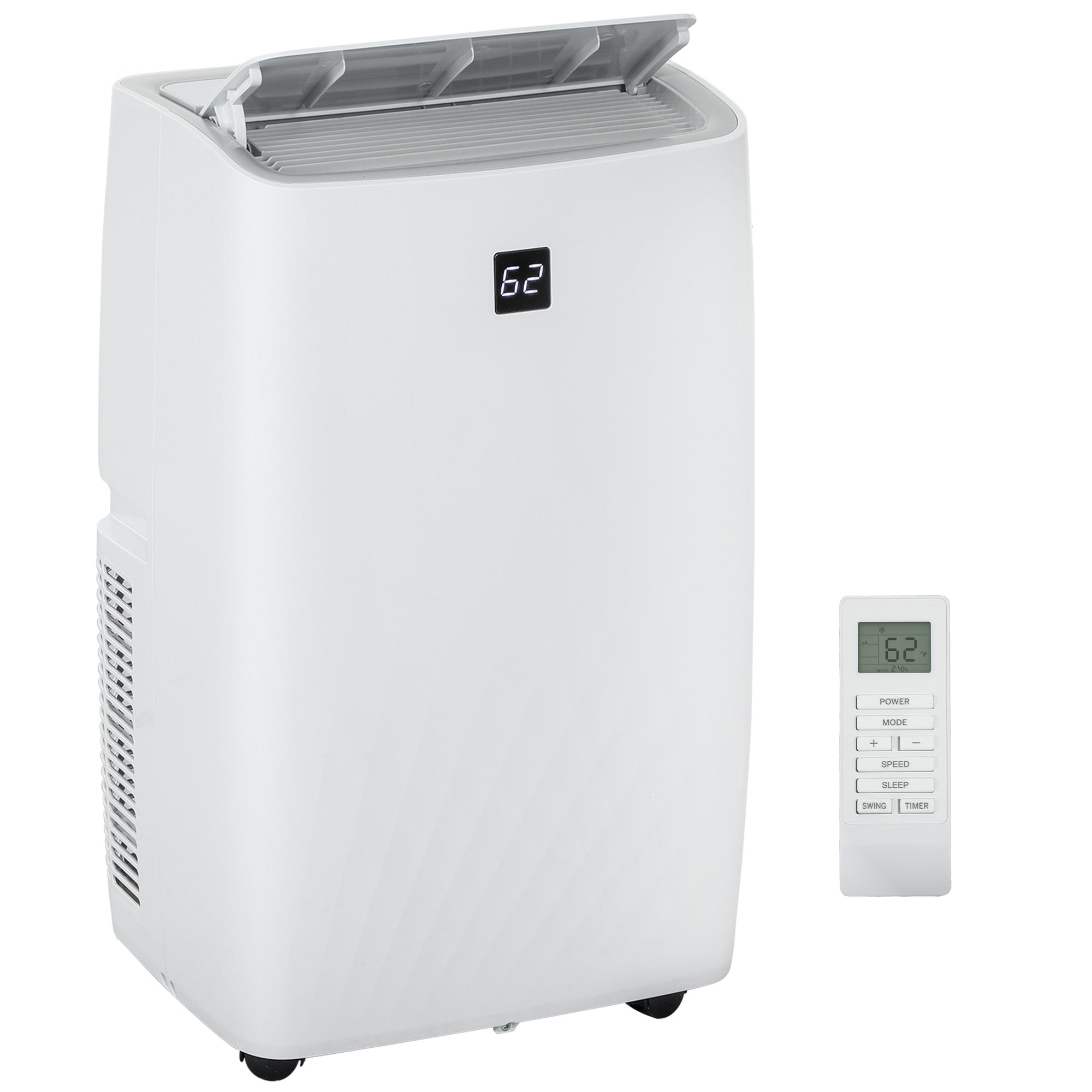 HOMCOM Portable Air Conditioner, 3-in-1 12000 BTU AC Unit with Cool, Dehumidifier, Fan, for Room up to 550 Sq. ft, 24H Timer On Off, 3 Speeds, Auto and Sleep Mode, Remote Control, Window Kit