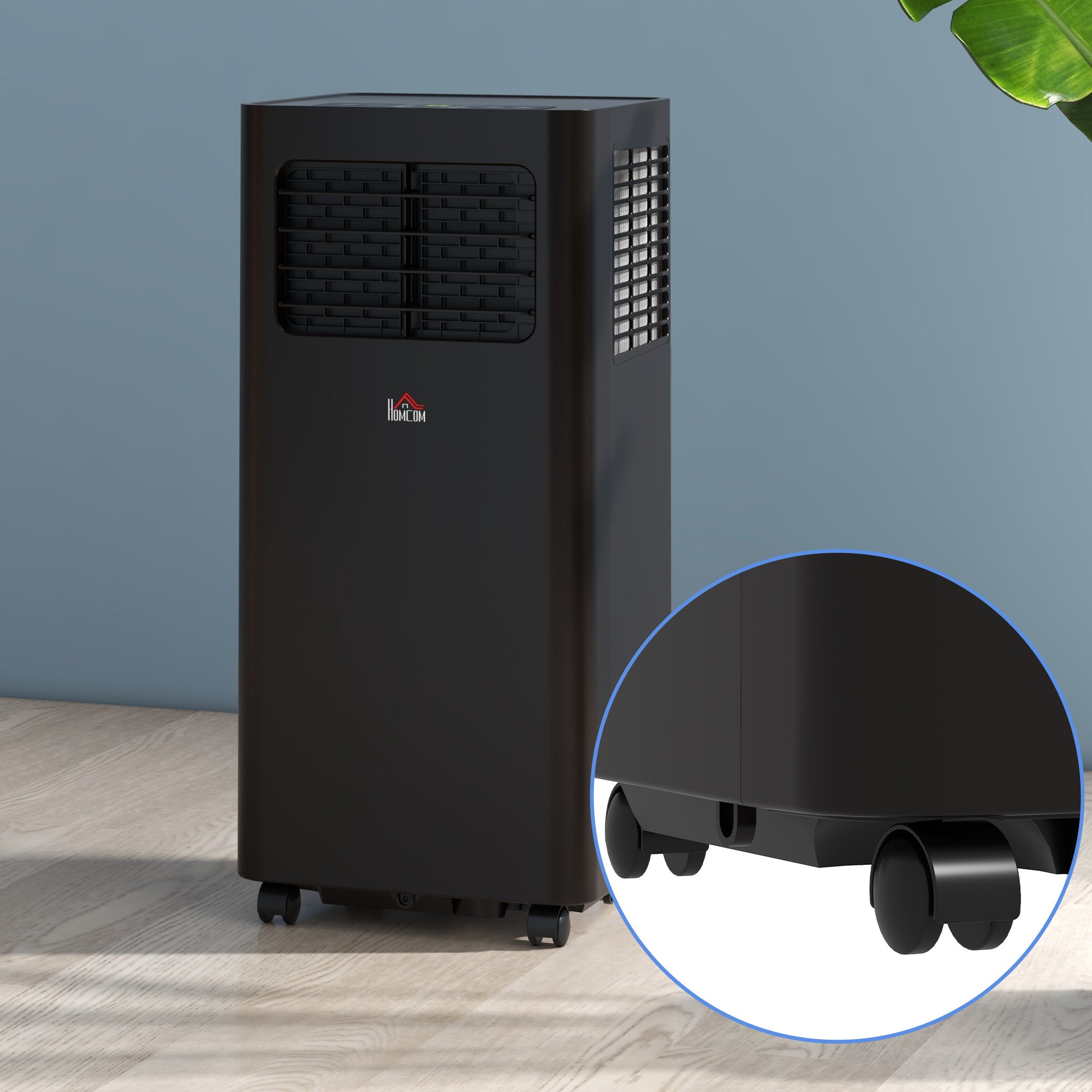 8000 BTU Mobile Air Conditioner, 345 Sq. Ft., AC Unit with Dehumidifier, Sleep, 24H Timer On/Off, Window Kit, Black - HOMCOM