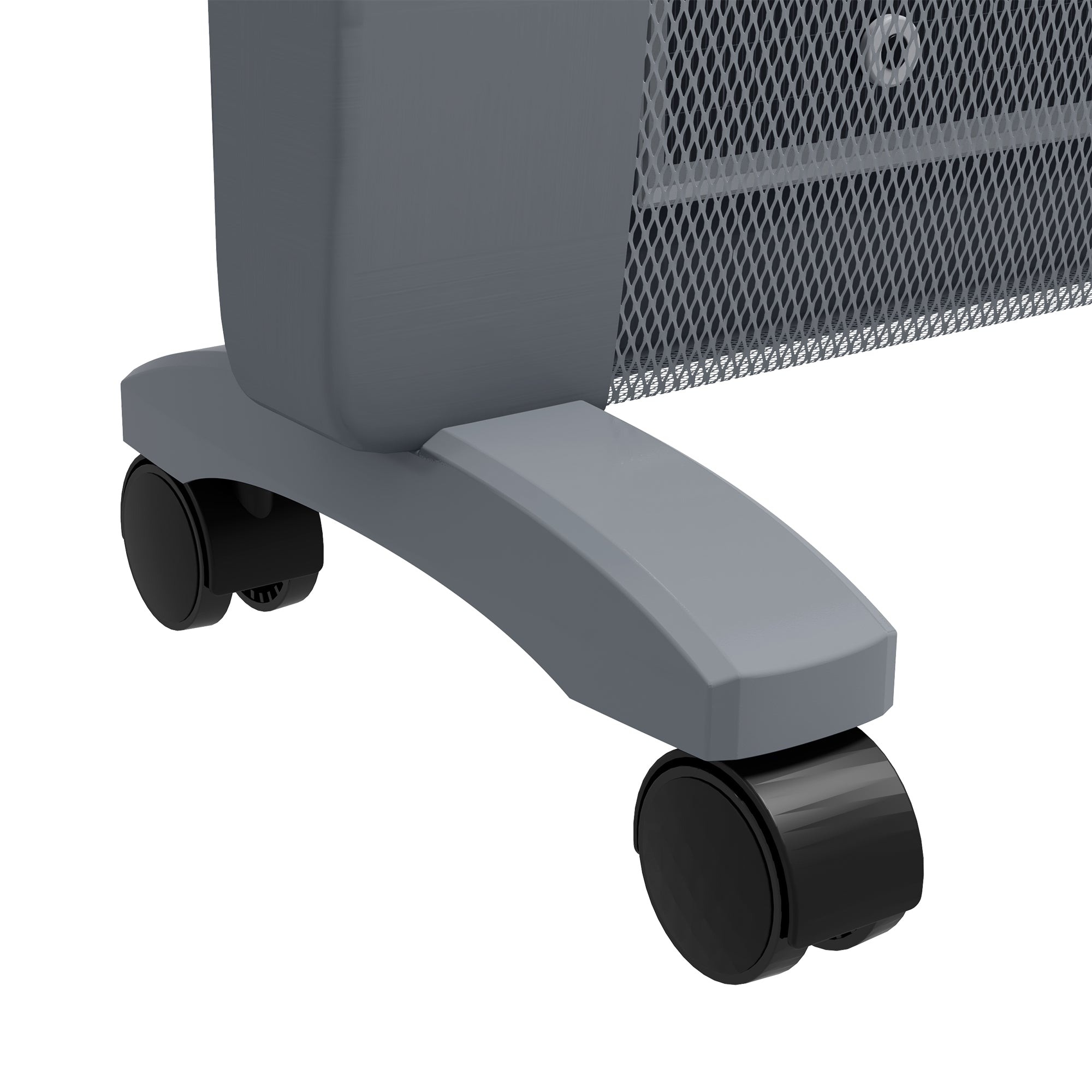 HOMCOM Mica Electric Space Heater, Portable Heater for Home with 2 Heat Settings, Living Room, Study, Garage, Adjustable Temperature 18-30°C, 1000W/2000W, Grey