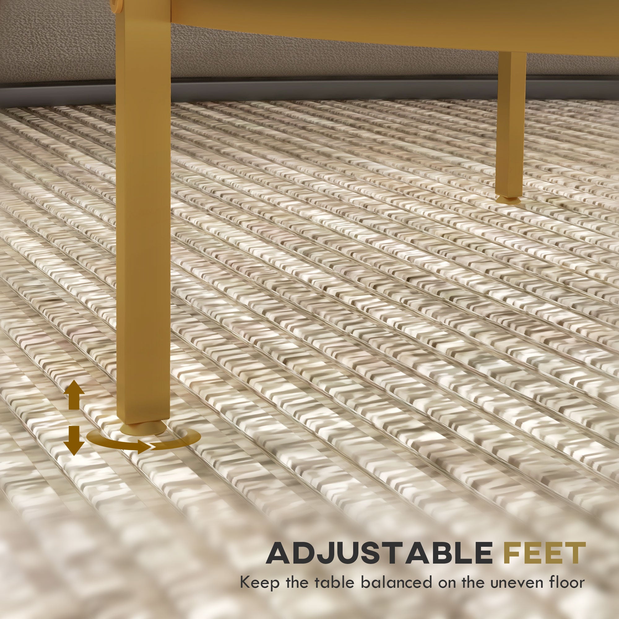 32" Round End Table w/ Storage, 2-Tier Tempered Glass Coffee Table w/ Steel Frame, Gold