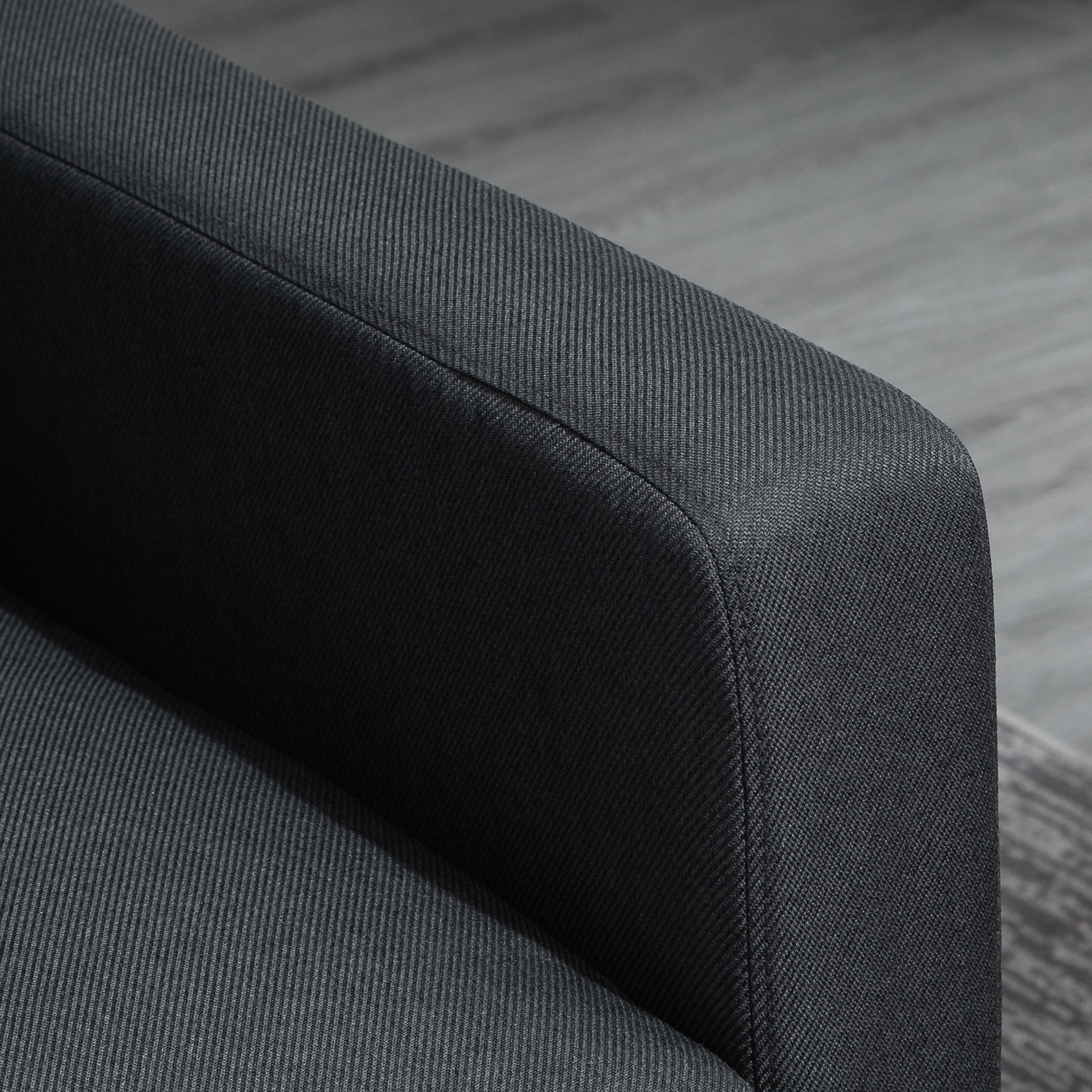 HOMCOM Sectional Sofa, L Shape Couch with Ottoman, Modern Sectional Couch for Living Room, Dark Grey