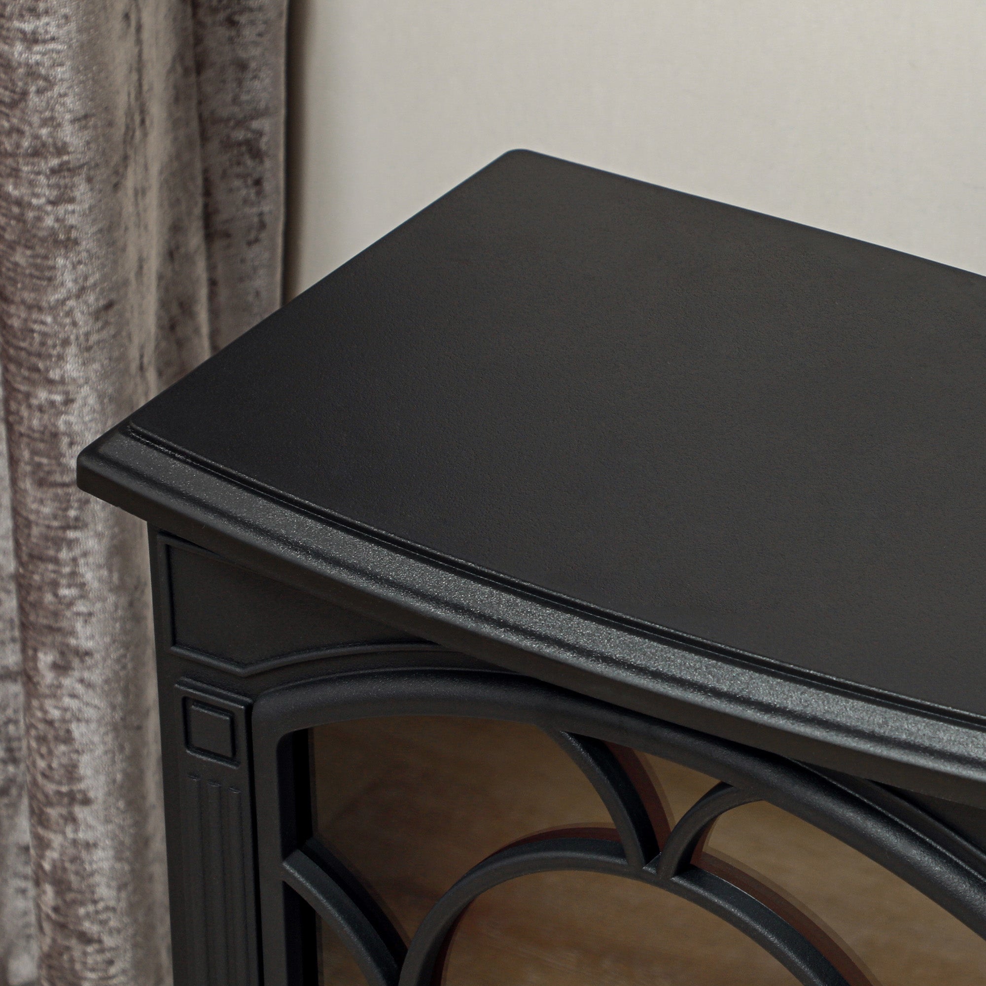 Electric Fireplace Heater Freestanding Stove with Flame Effect Effect 750W/1500W Black