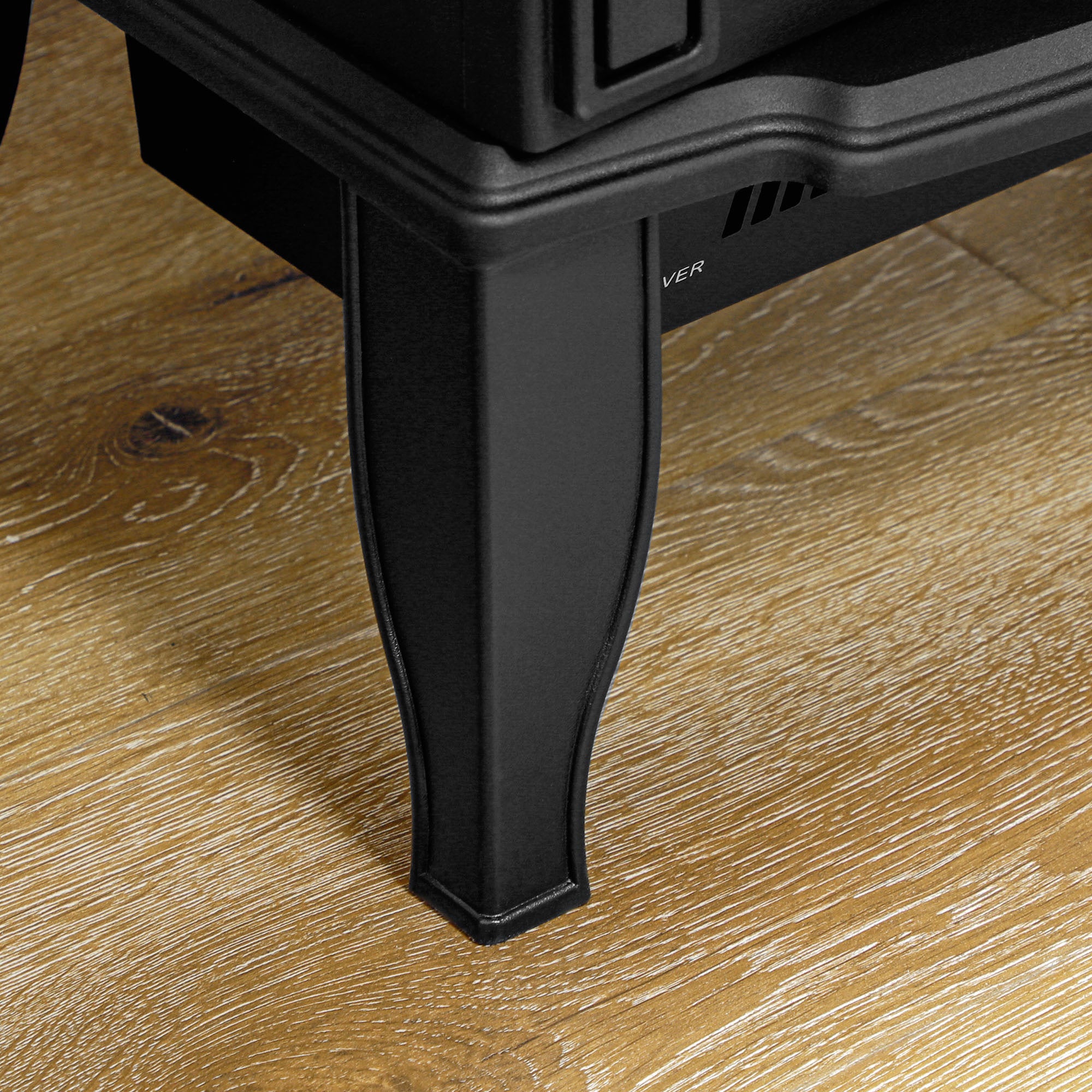 Electric Fireplace Heater Freestanding Stove with Flame Effect Effect 750W/1500W Black