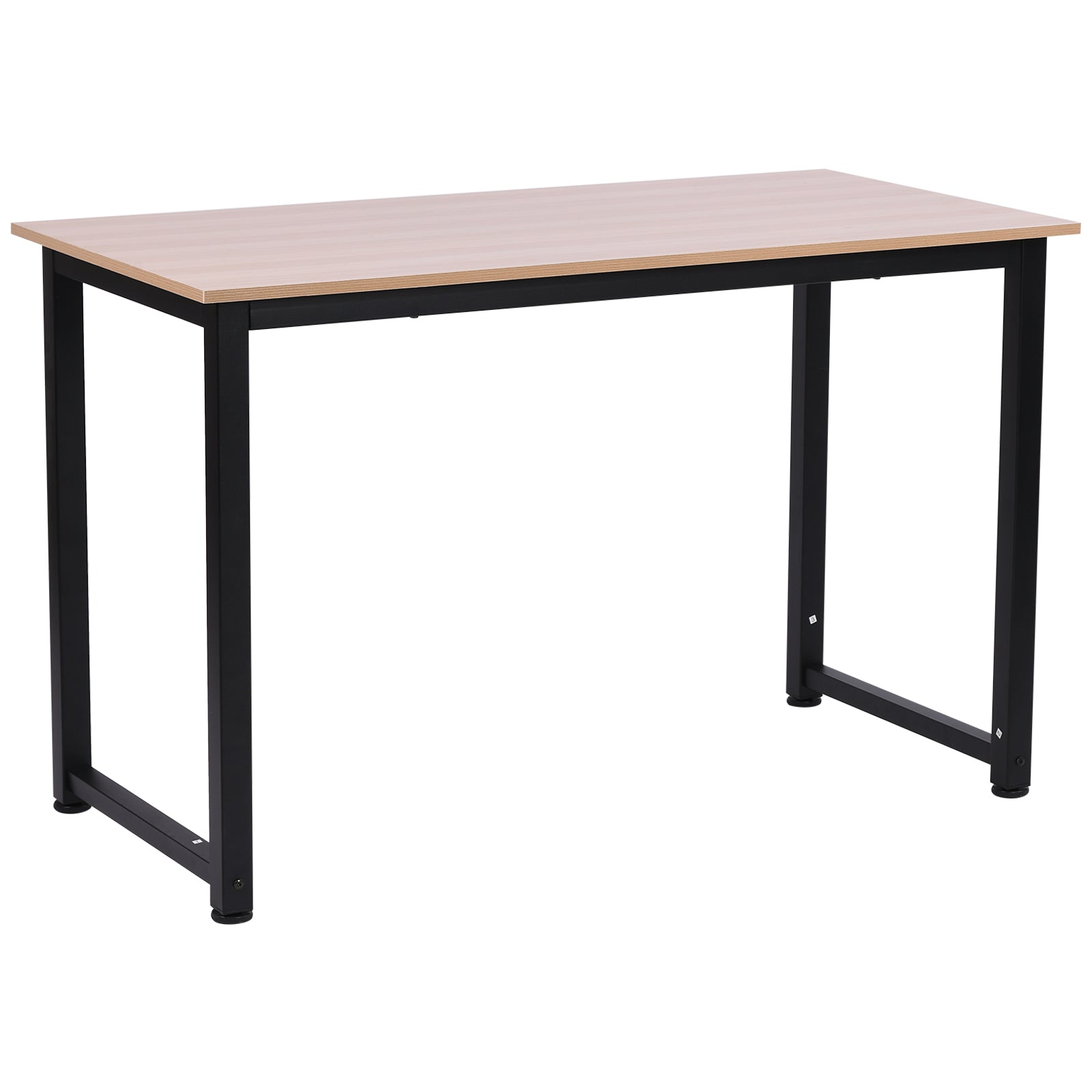 HOMCOM Computer Desk, Writing Table, 120 x 60 x 76cm Workstation for Home Office, Study with Metal Frame, Simple Assembly, Black