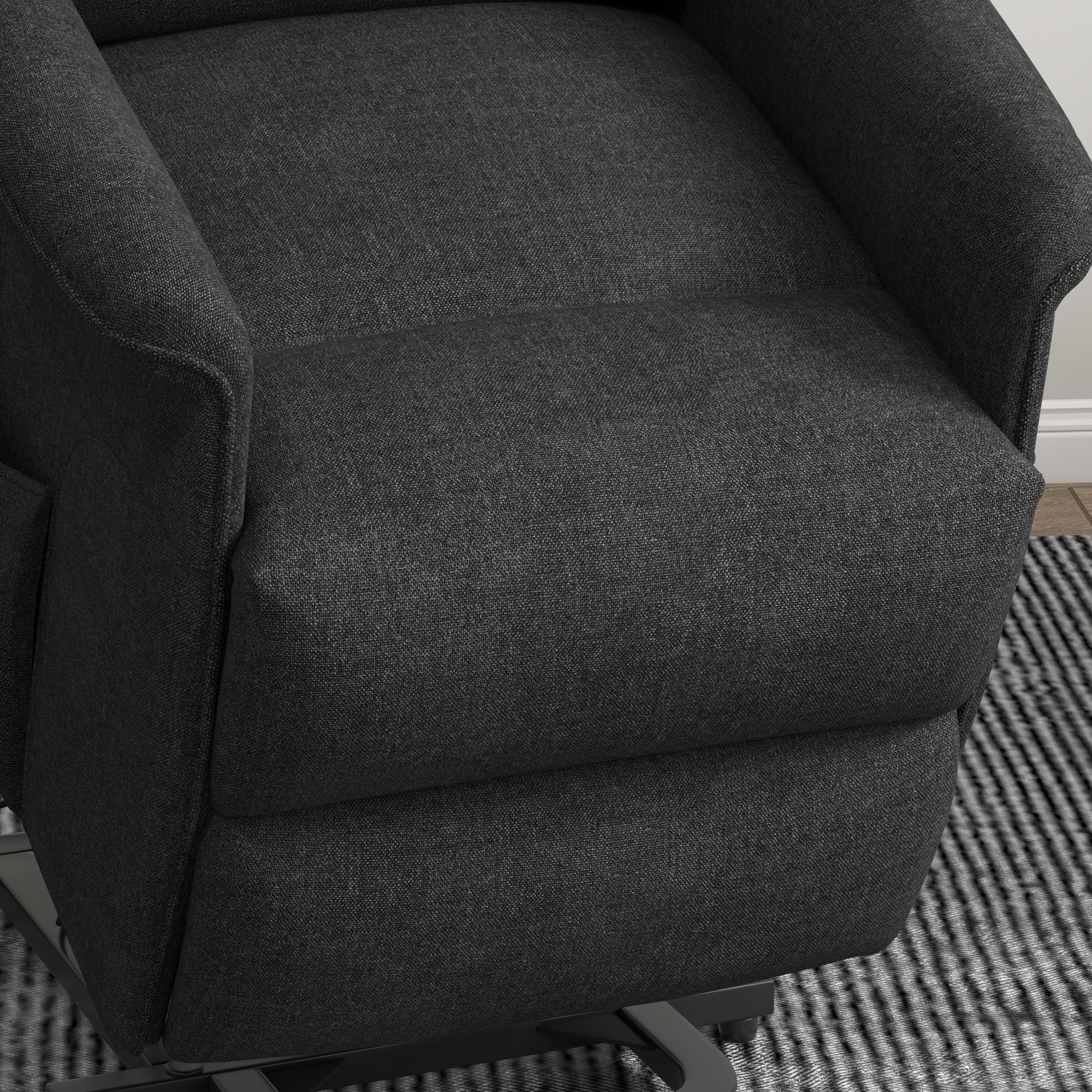 Electric Power Lift Recliner Chair for Seniors with Remote Control, Black