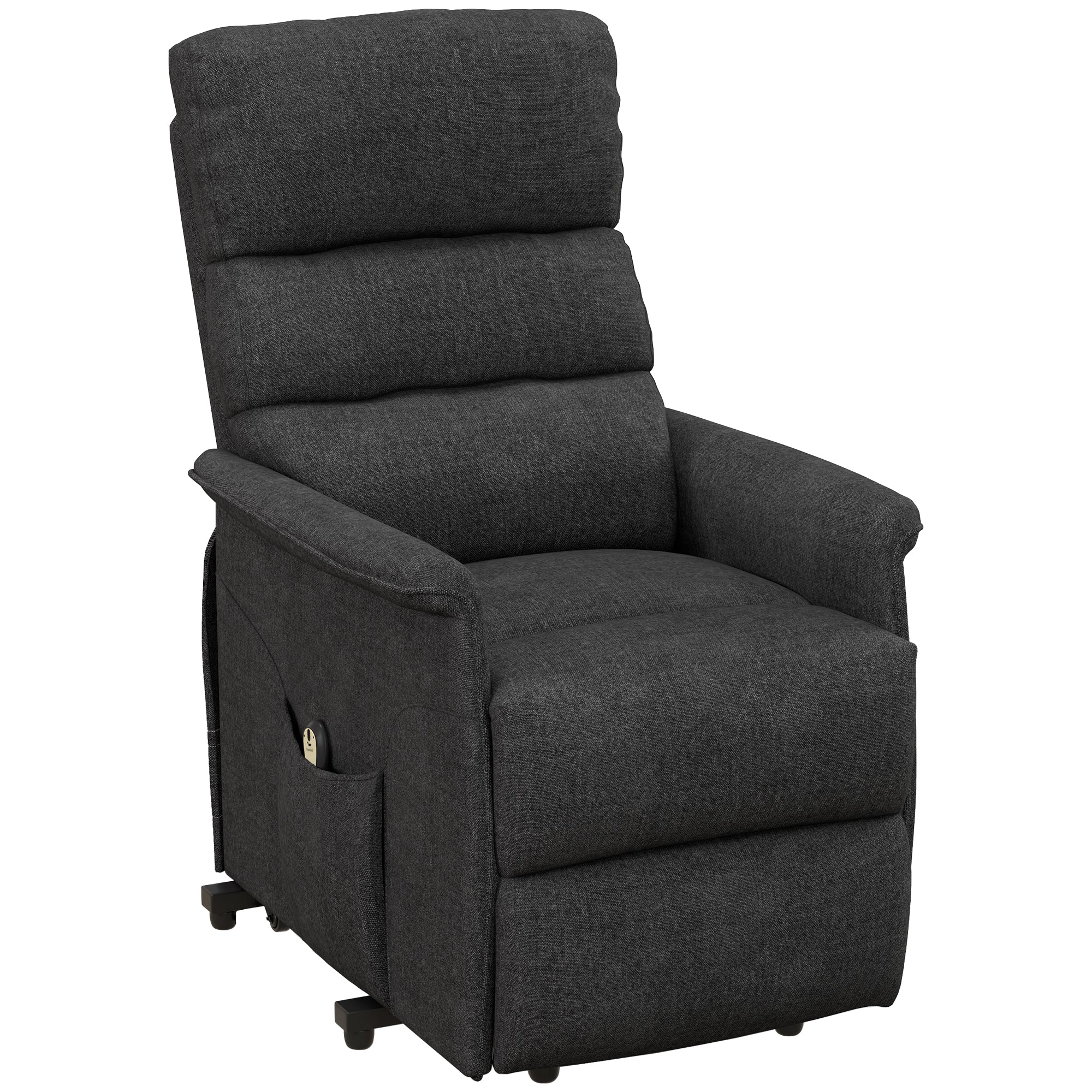 Electric Power Lift Recliner Chair for Seniors with Remote Control, Black