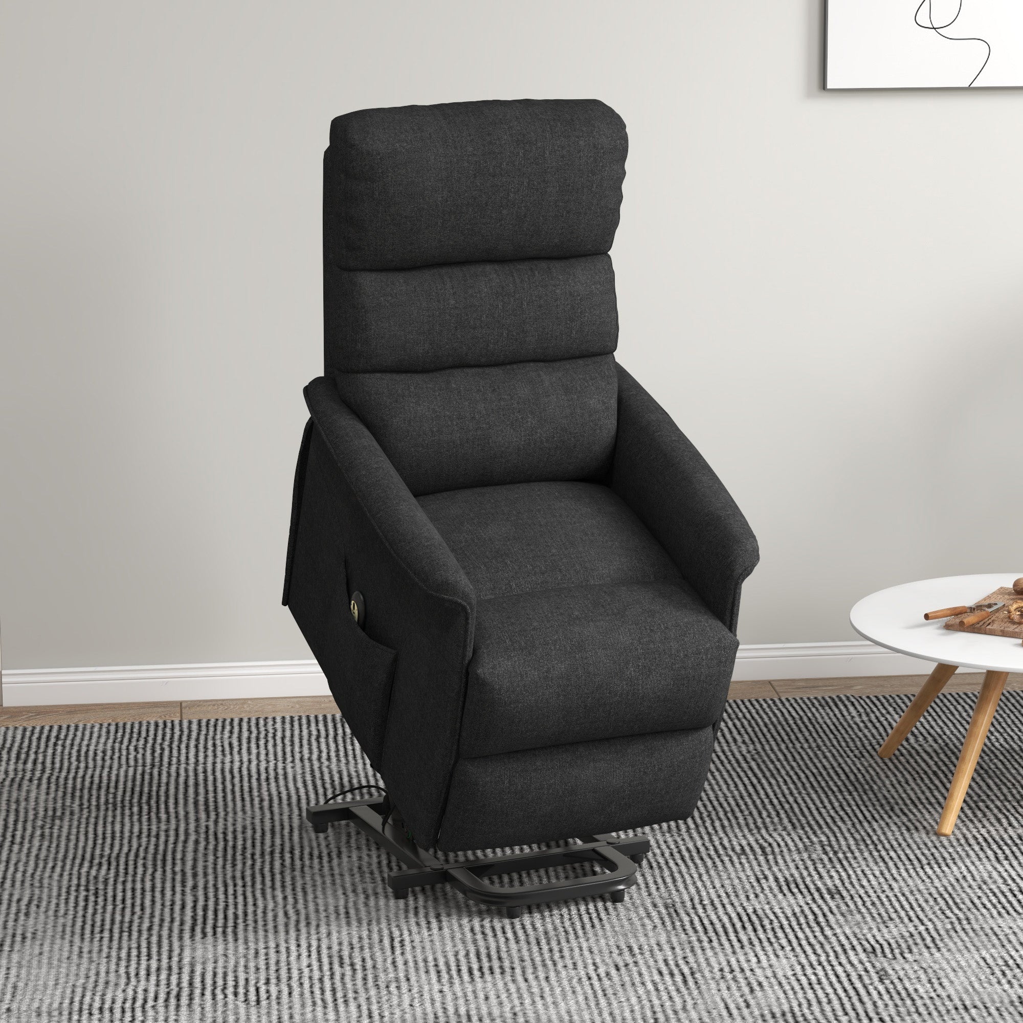 Electric Power Lift Recliner Chair for Seniors with Remote Control, Black