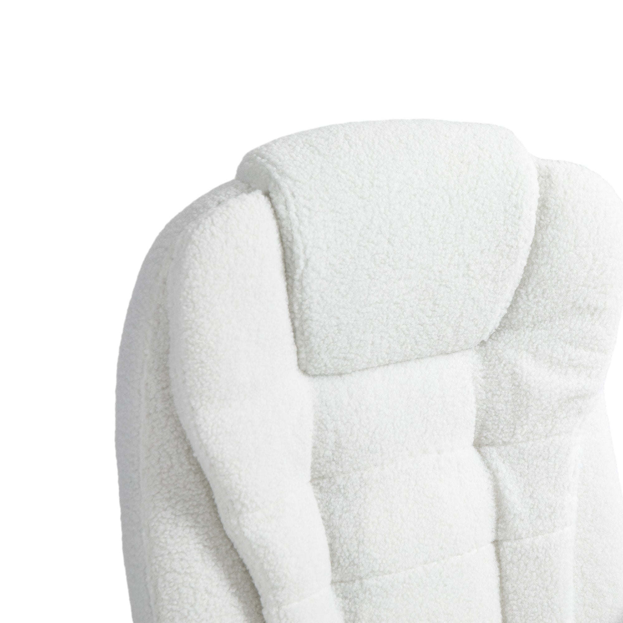 Vinsetto Office Chair, Ergonomic Desk Chair with 6-Point Massage and Back Heated, Boucle-Feel Fabric Computer Gaming Chair with Arms, Lumbar Support, White