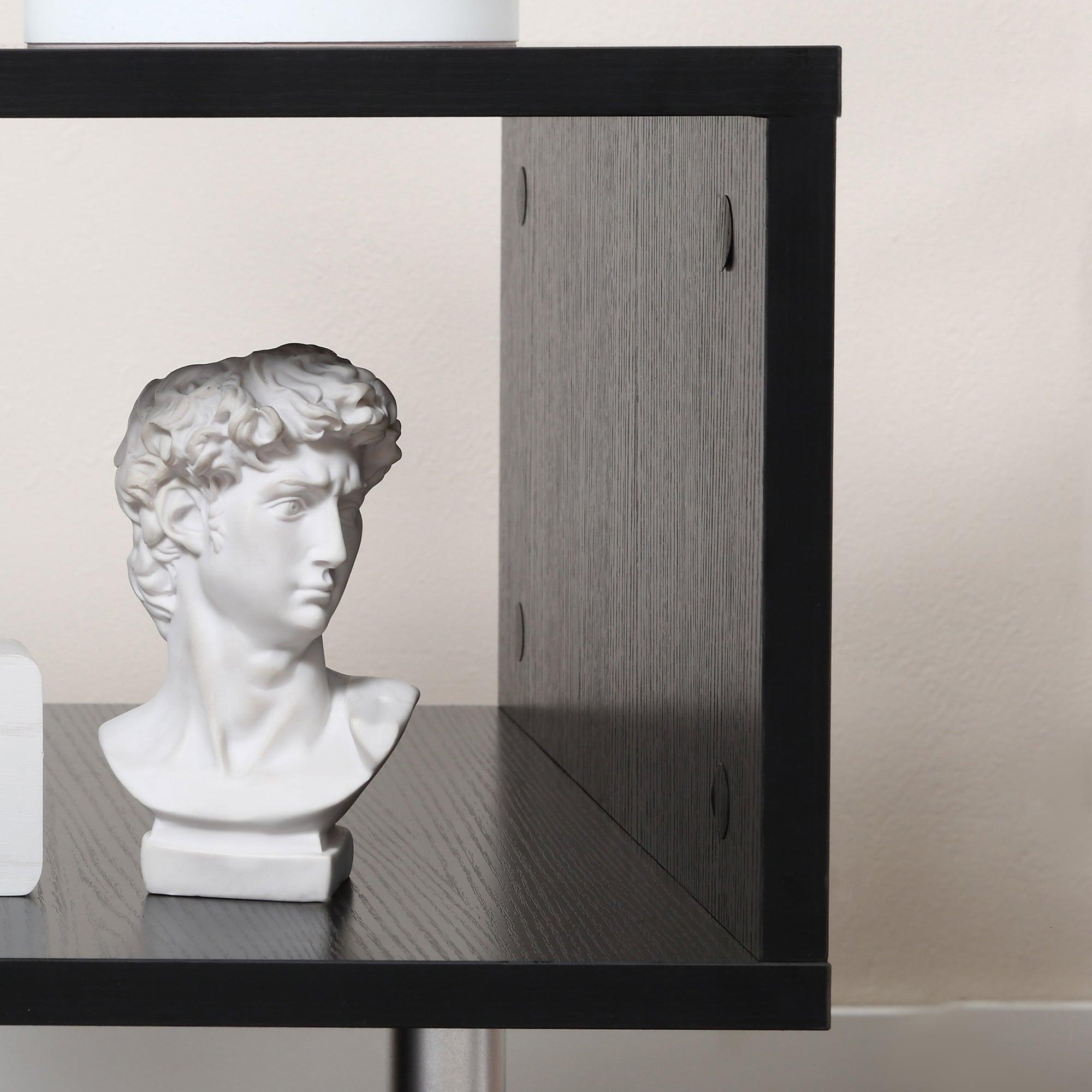 20 Modern End Table Accent Side Table S Shaped Coffee Table With Storage Black