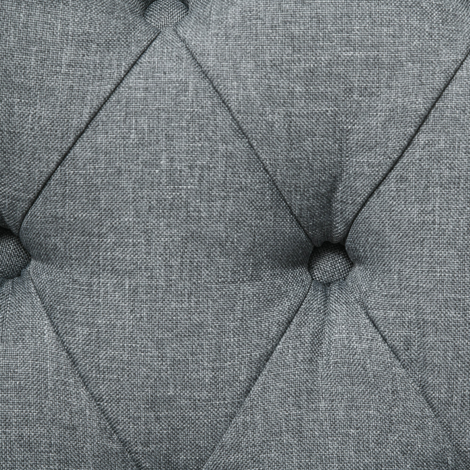 HOMCOM Button Tufted Chaise Lounge Chair Indoor Upholstered Lounge Chair with Bolster Pillow Wood Legs Nailhead Trim for Living Room Bedroom Home Office Grey