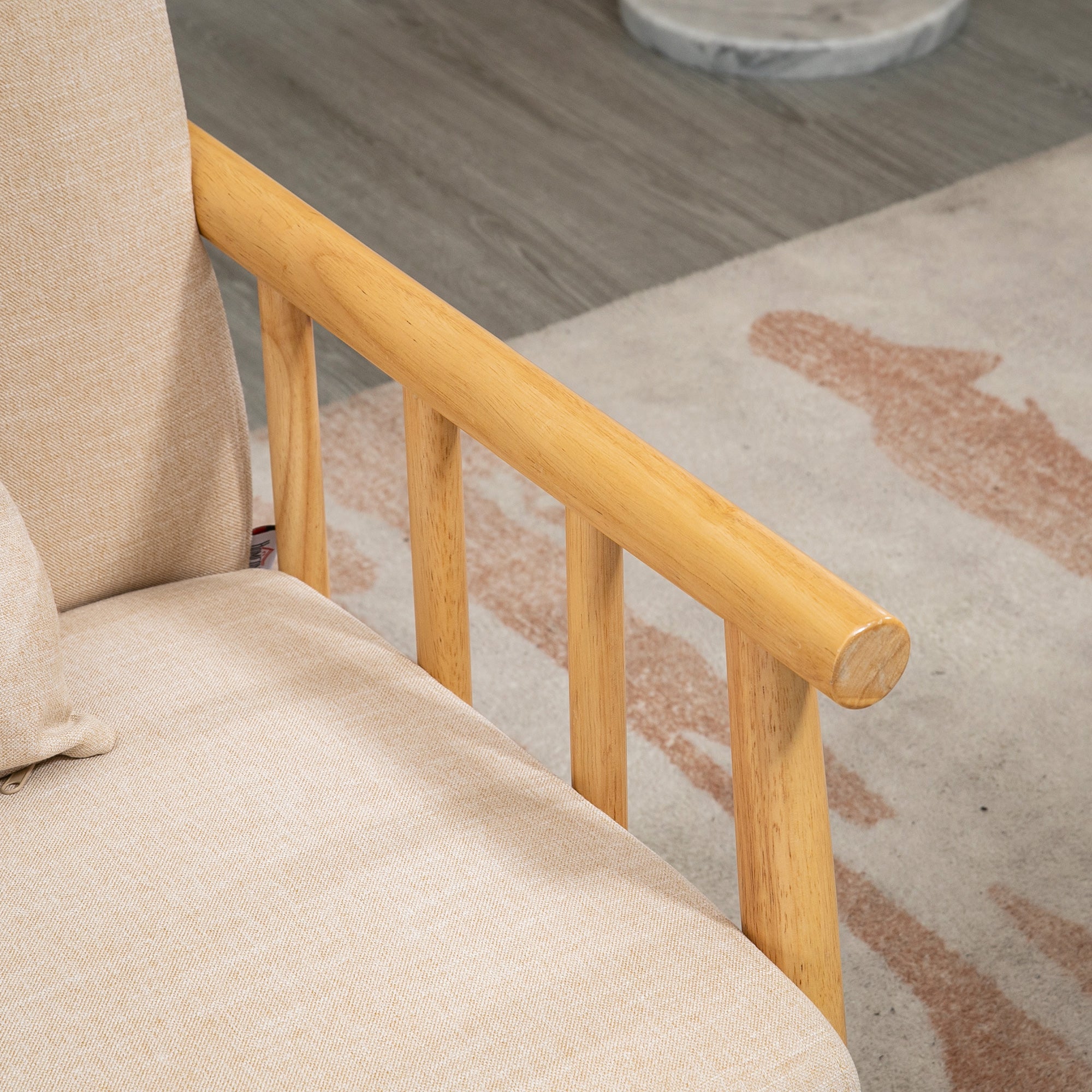 48" 2 Seater Couch for Small Spaces Modern Loveseat Sofa for Bedroom Living Room Beige