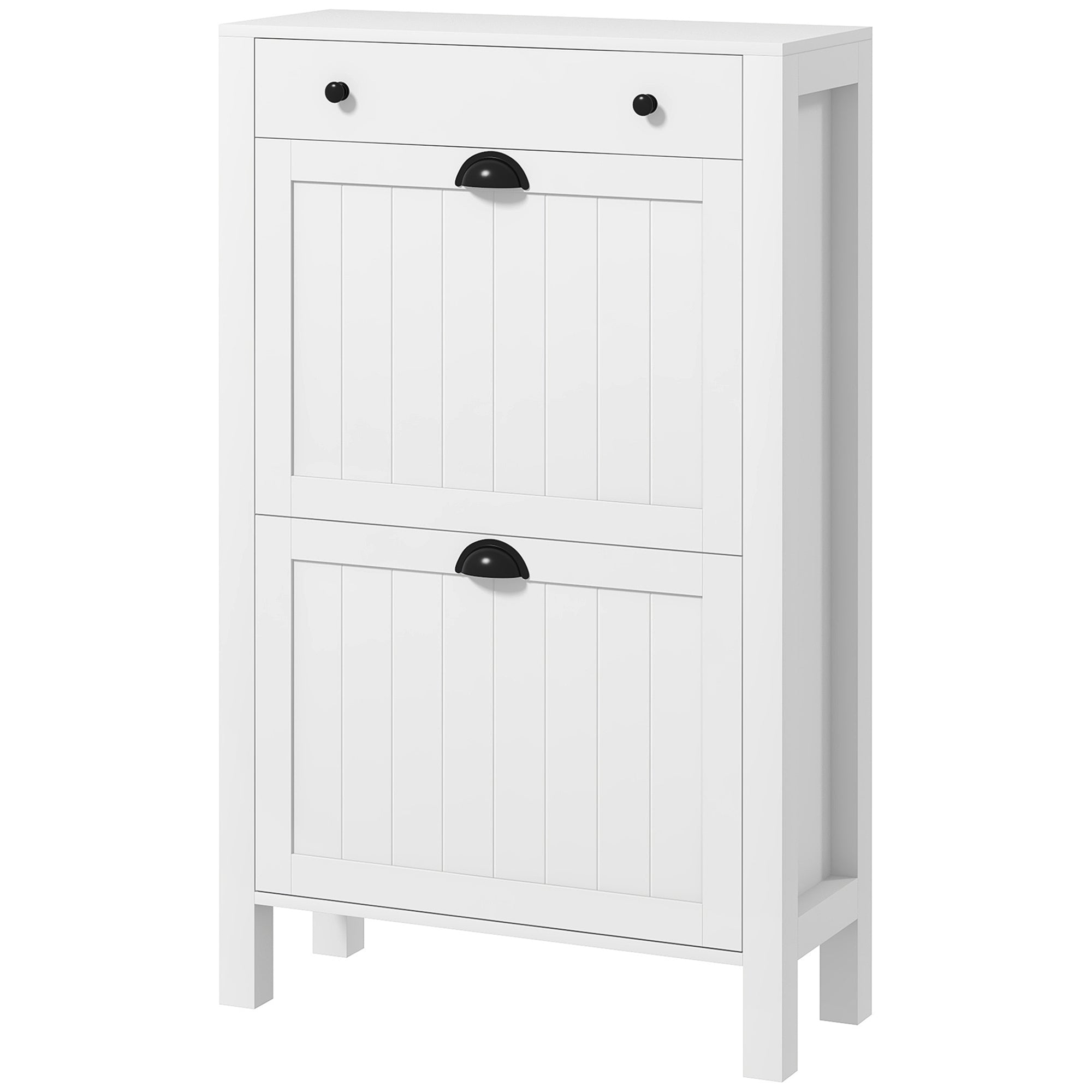 Shoe Storage Cabinet with 2 Flip Drawers for 8 Pairs of Shoes