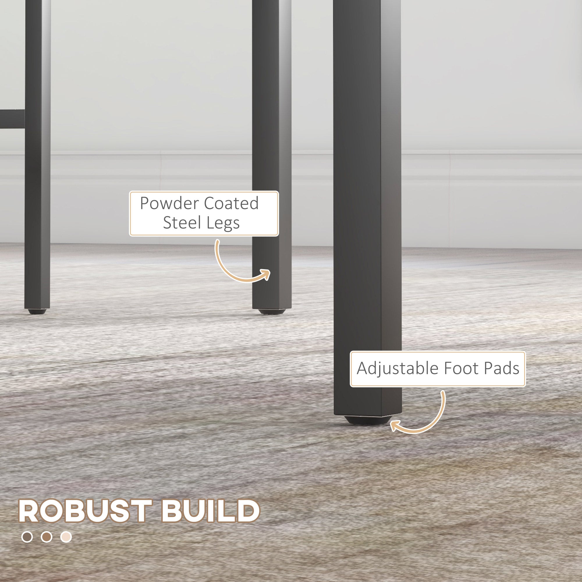 HOMCOM 4 Piece Dining Table and Chairs Set, Industrial Kitchen Table Set of 4 with 2 Chairs and Bench, Space Saving Table and Chairs with Shelf for Small Spaces, Natural Wood Effect