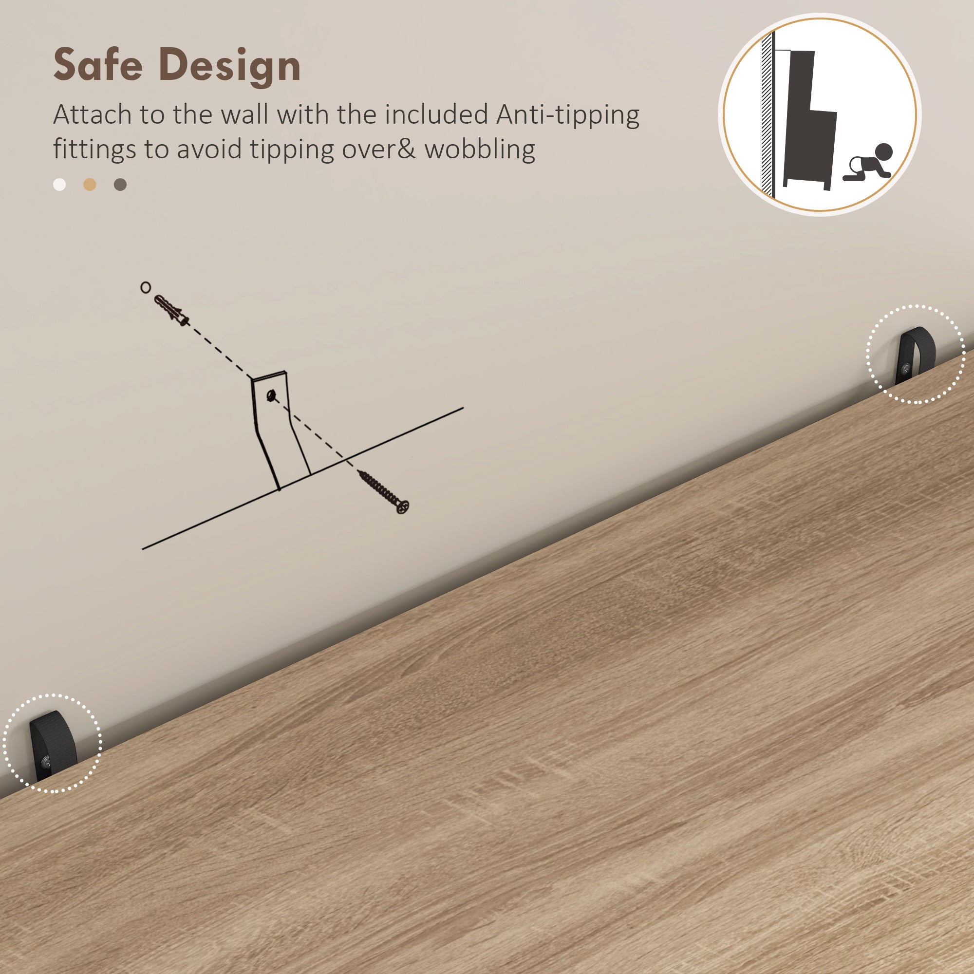 172cm Kitchen Cupboard, Freestanding Storage Cabinet with Doors and Shelves, Modern 2-Door Kitchen Pantry Cupboard for Dining Room, White