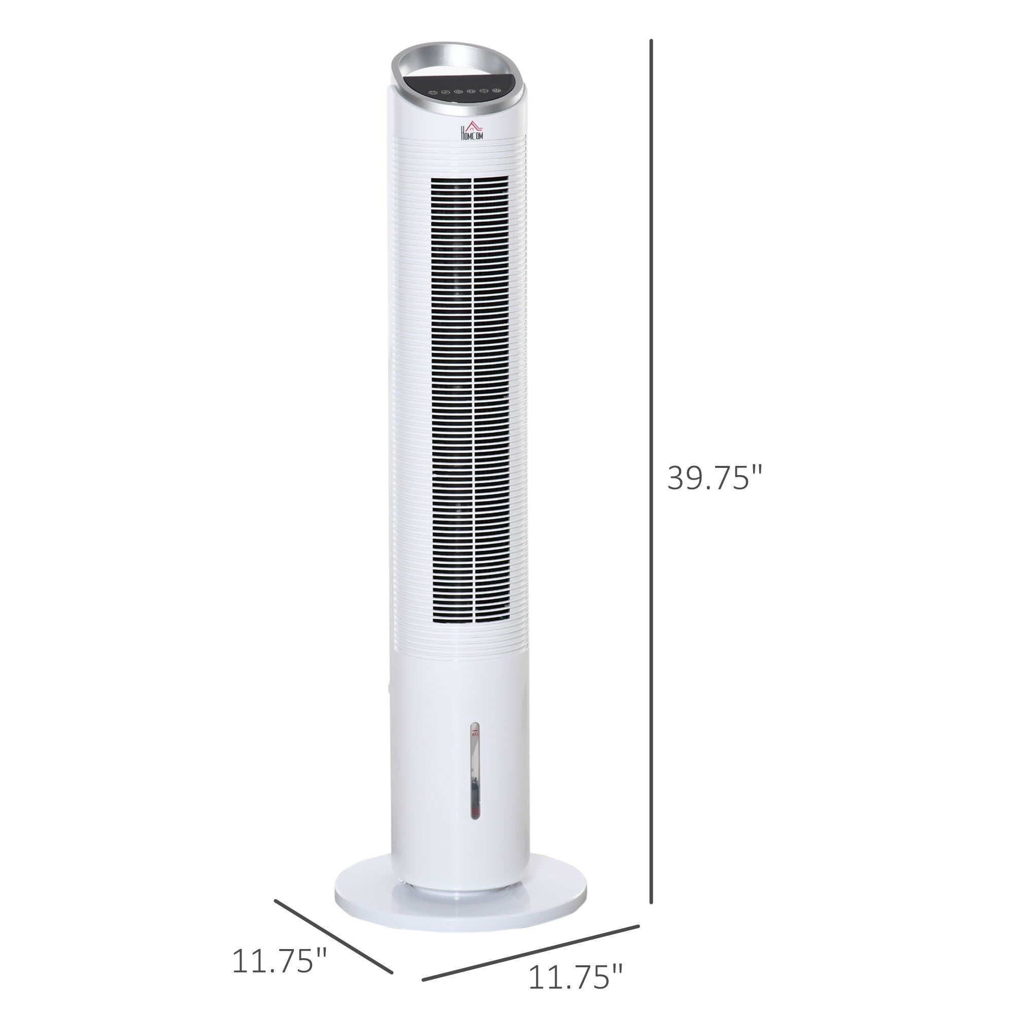 40" Portable Oscillating Air Cooler Fan 3 In 1 Standing Ice Floor Fan with Humidifier Remote White - HOMCOM