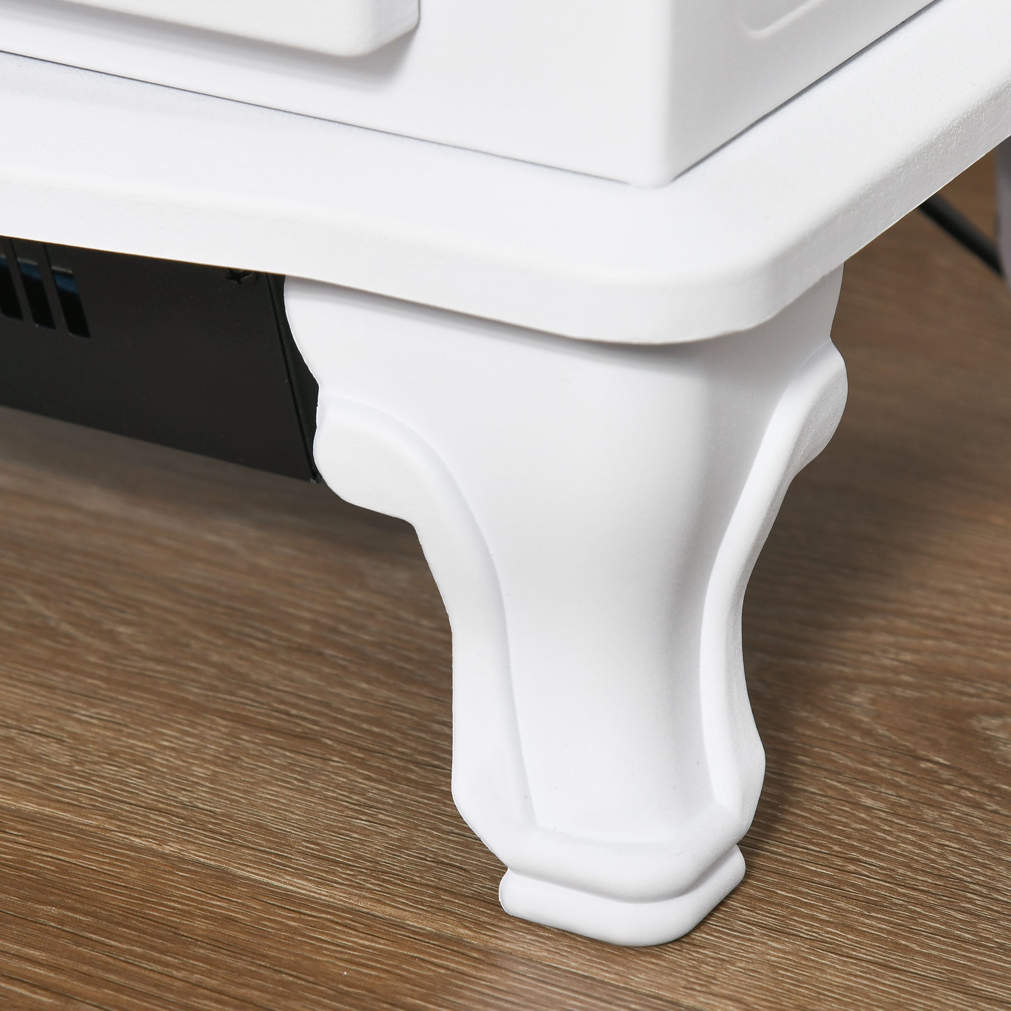 Electric Fireplace Heater, Freestanding Fireplace Stove with Realistic Flame Effect and Adjustable Temperature, Overheat Safety Protection, 750W/1500W, White