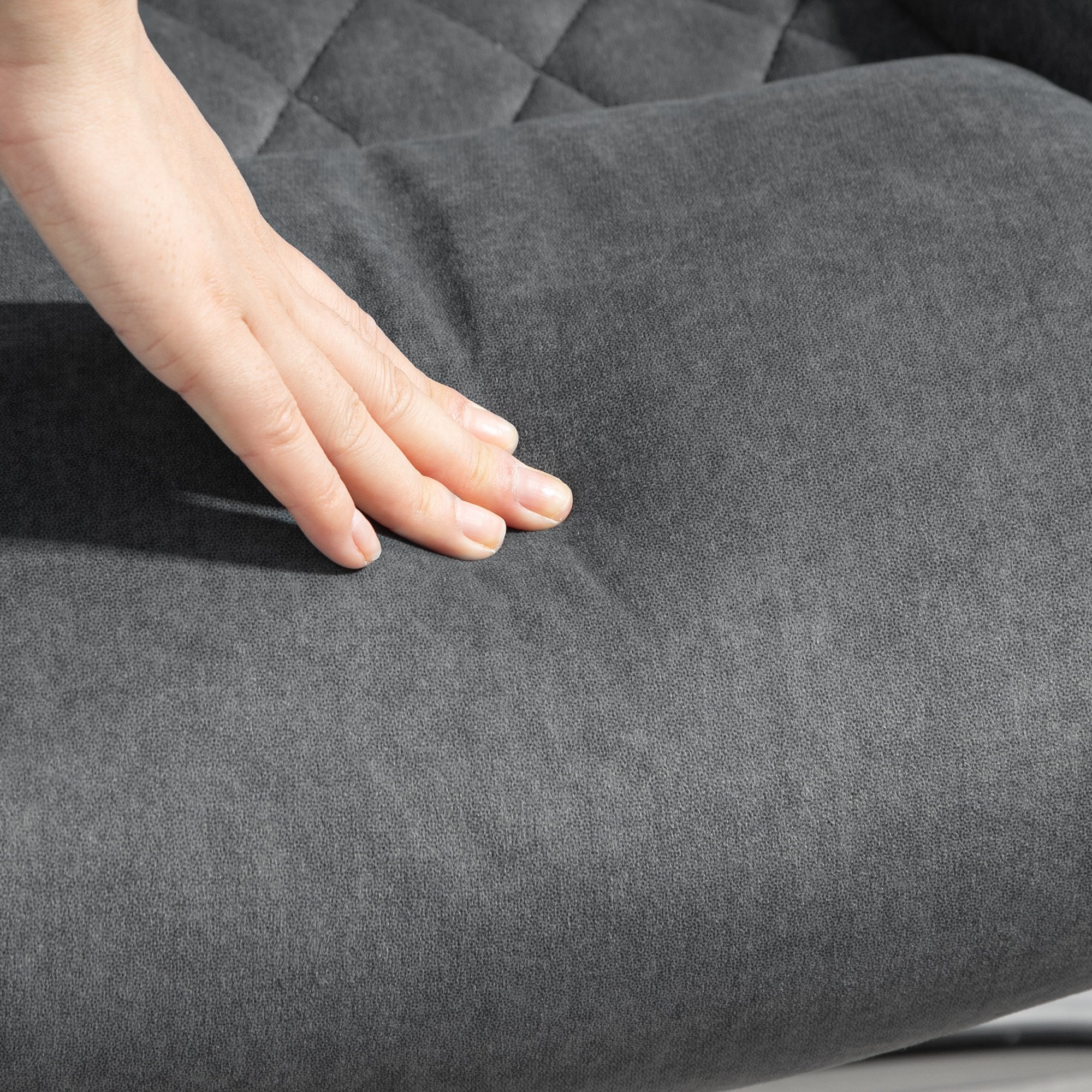 High Back Office Chair, Executive Desk Chair with Swivel Wheels, Flip-up Armrest, Adjustable Height, Modern Diamond Fabric Computer Gaming Chair for Home Office, Dark Grey