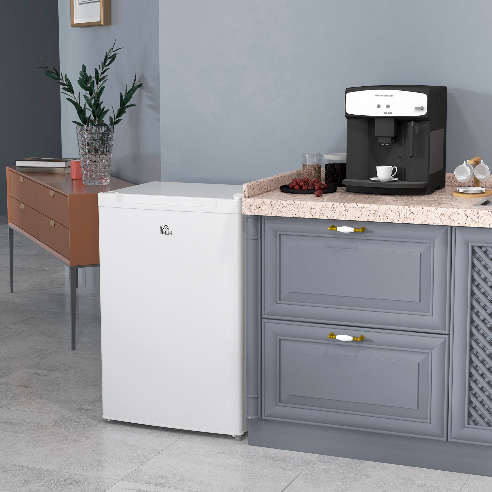 3 Cu Ft Upright Freezer with Reversible Door & Adjustable Thermostat, White