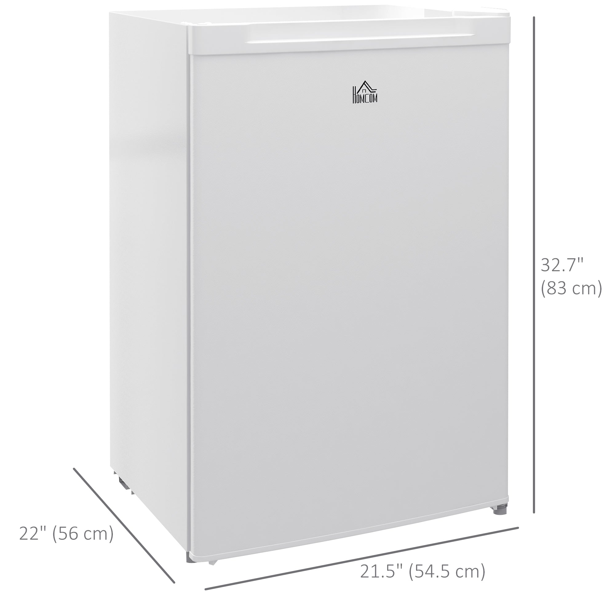 HOMCOM Upright Freezer, 3.0 Cu.Ft Compact Mini Freezer with Reversible Single Door and Adjustable Thermostat, Small freezer for Home, Dorm, Apartment, Home Office, White