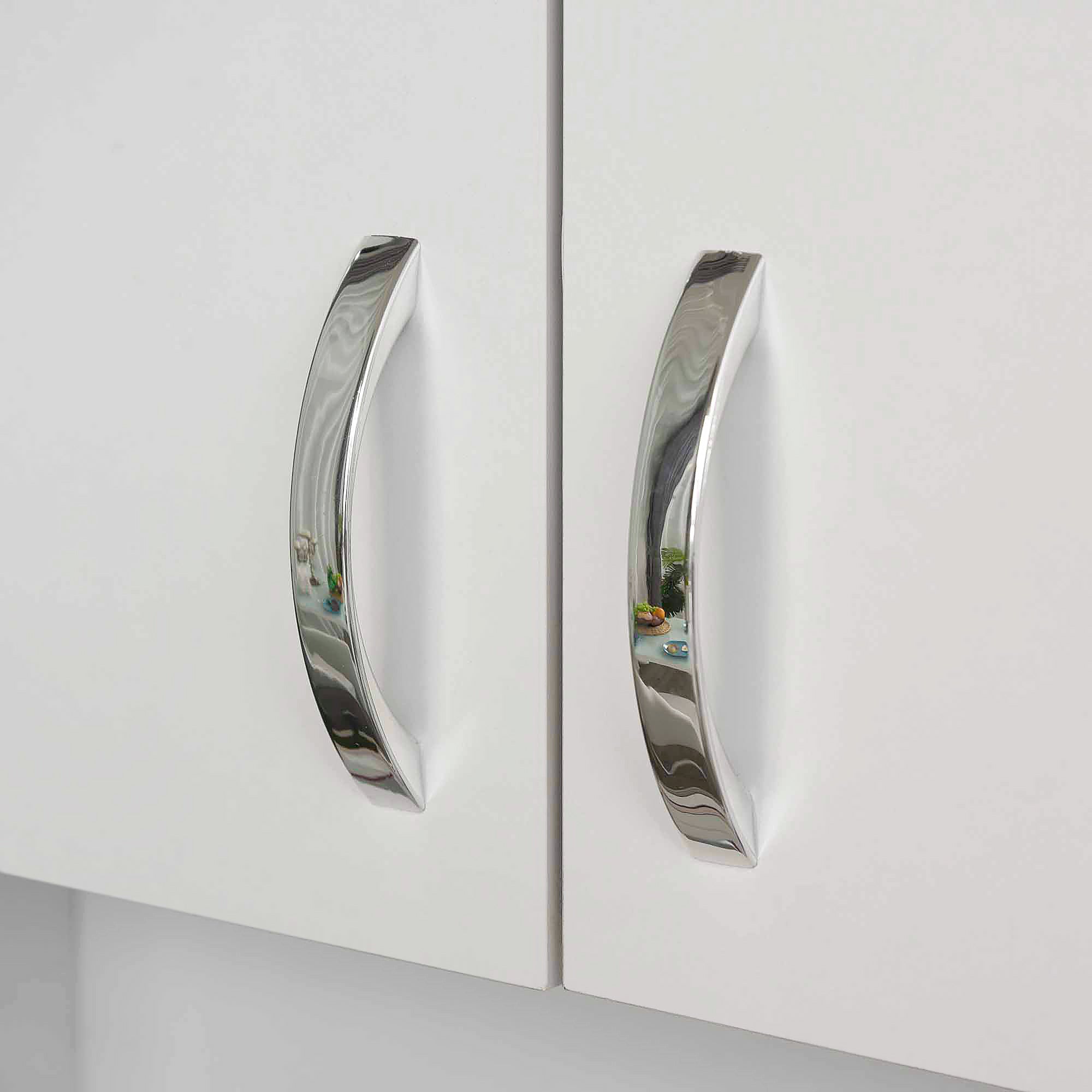 183.5cm Free standing Kitchen Cupboard, Storage Cabinet with Doors and Sheleves, 3 drawers and Open Space, Adjustable Height Storage Unit, White