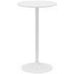 HOMCOM Round Bar Table, High Top Kitchen Table with Painted Top and Steel Frame, Modern Pub Table for 2, Easy Assembly for Home Bar, White