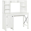 Computer Desk with Hutch Home Office Desk with Storage Cabinet White - HOMCOM