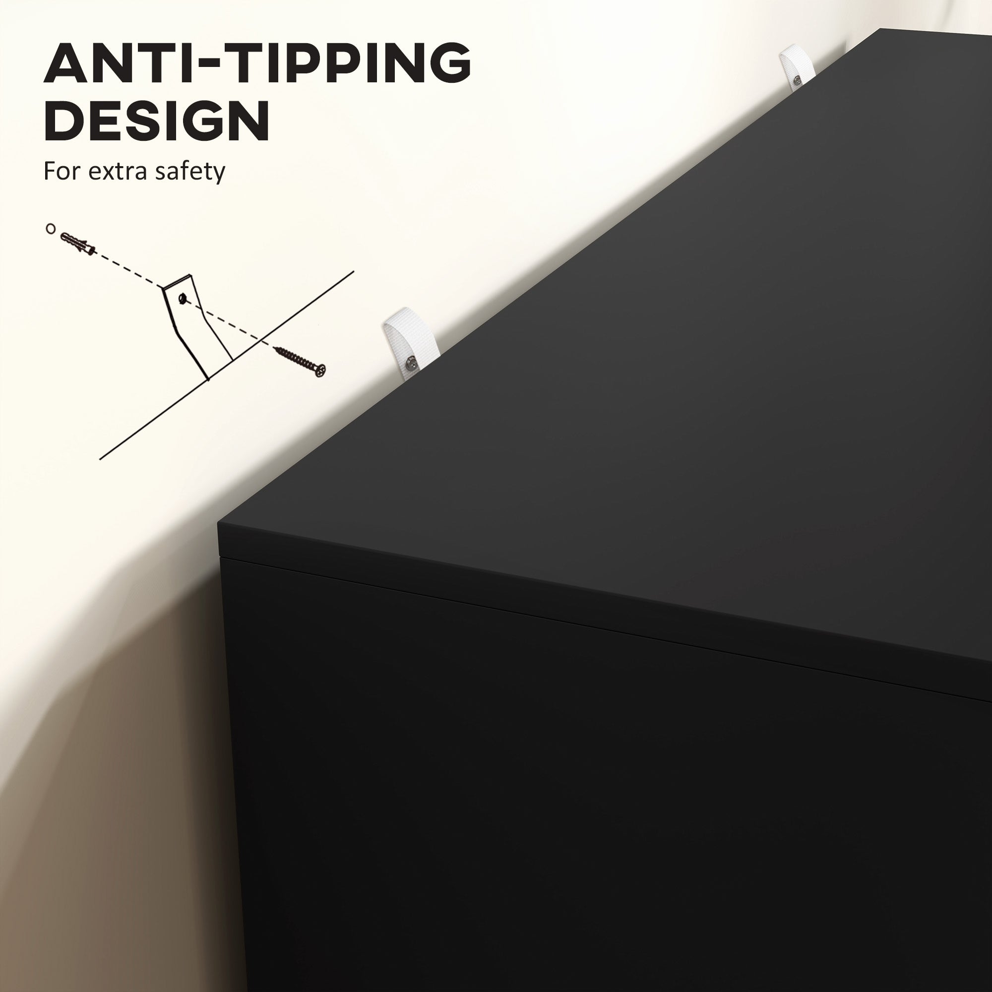 HOMCOM Sideboard Buffet Cabinet, Modern Kitchen Storage Cabinet with 4 Doors and Adjustable Shelves, Pantry Cabinet with Metal Legs for Hallway, Black