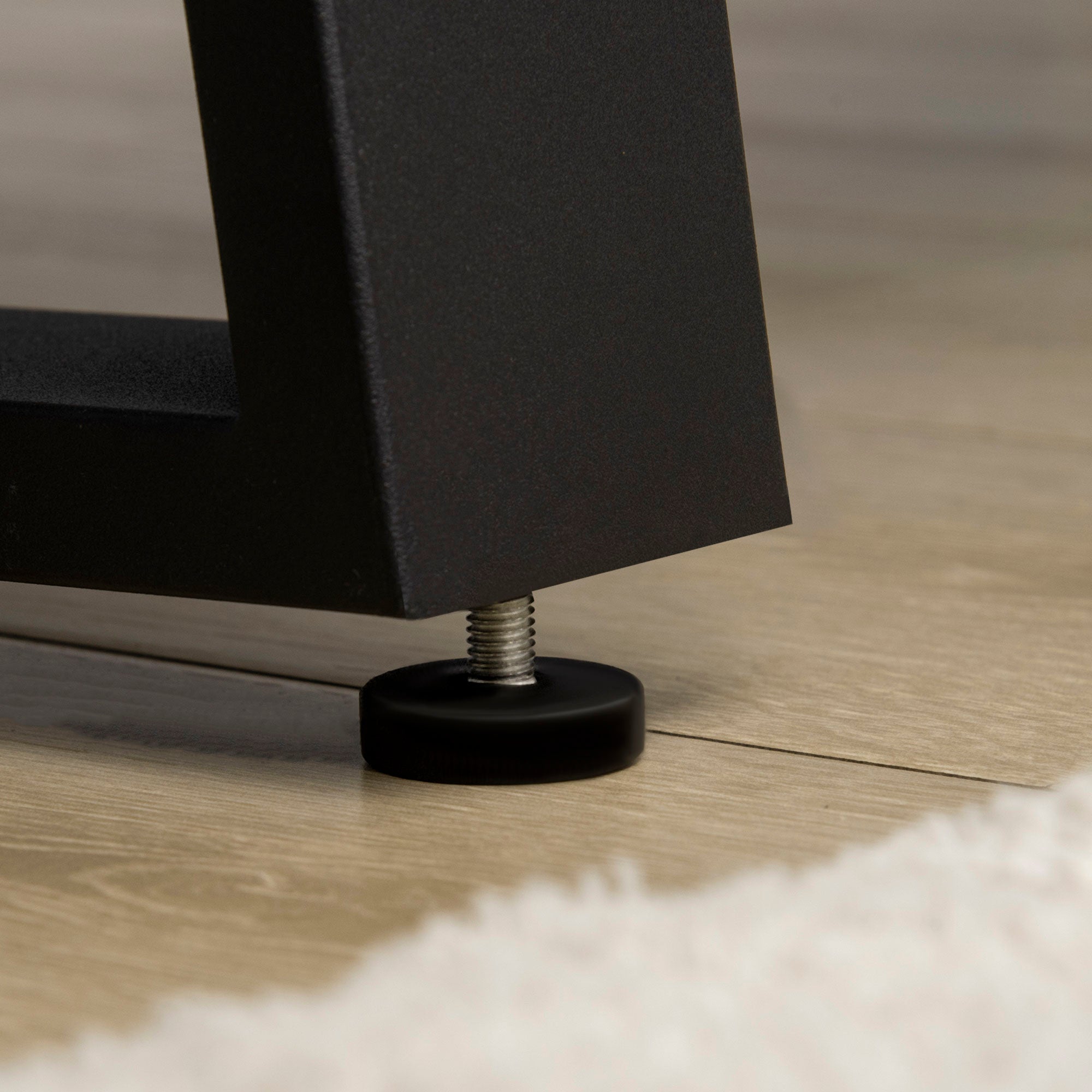 Garden Bench with Metal Legs, Wooden Concrete Entryway Bench for Indoor Outdoor Use