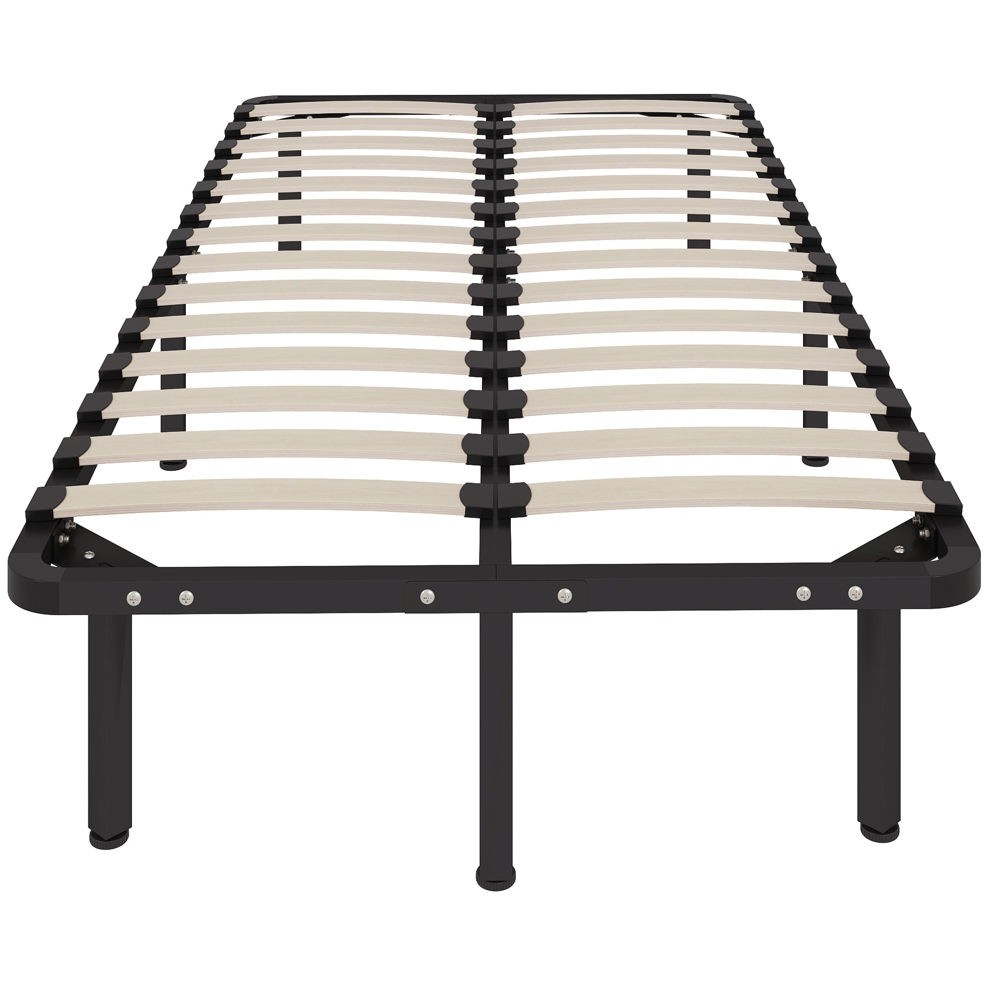 3ft Single Bed Frame, Metal Platform Bed Frame with 2 x 14 Wood Slats, No Box Spring Needed, Underbed Storage, Easy to Assemble, Black