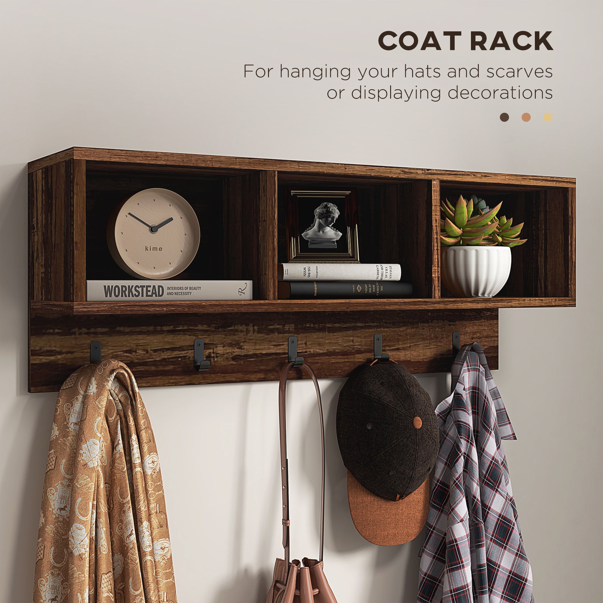 2-in-1 Entryway Storage Set with Shoe Bench and Coat Rack, Hall Tree with Storage Bench