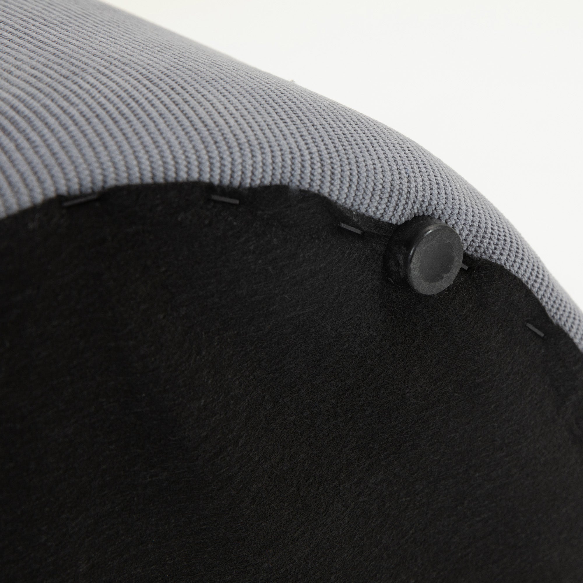 HOMCOM Modern Storage Ottoman with Removable Lid, Fabric Storage Stool, Foot Stool, Dressing Table Stool, Set of 2, Light Grey