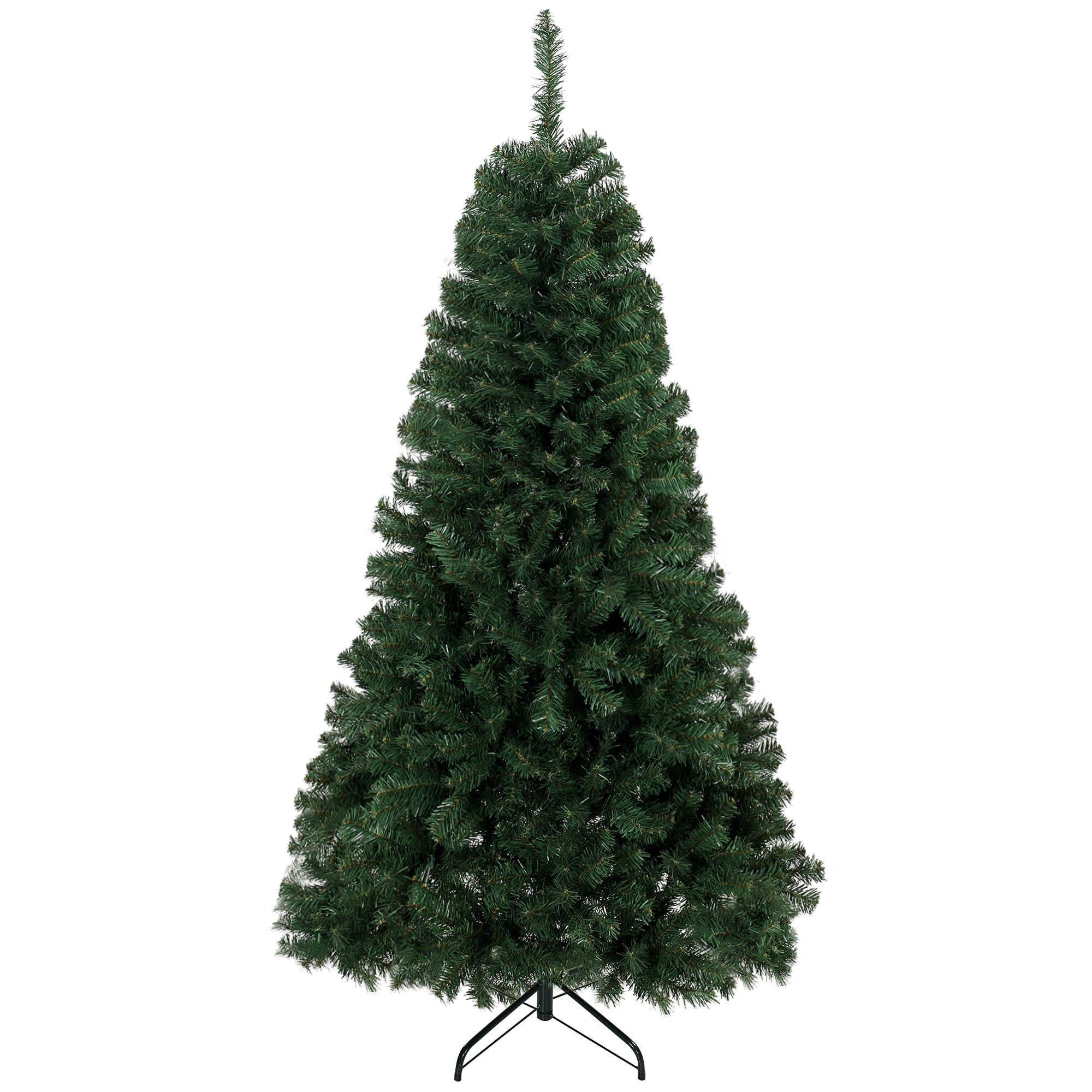 6ft Norwegian Spruce Artificial Christmas Tree with 888 Branch Tips, Foldable Metal Stand, Quick-Assembly Hinged Design, Full Xmas Tree for Home Office Holiday Decor, Green