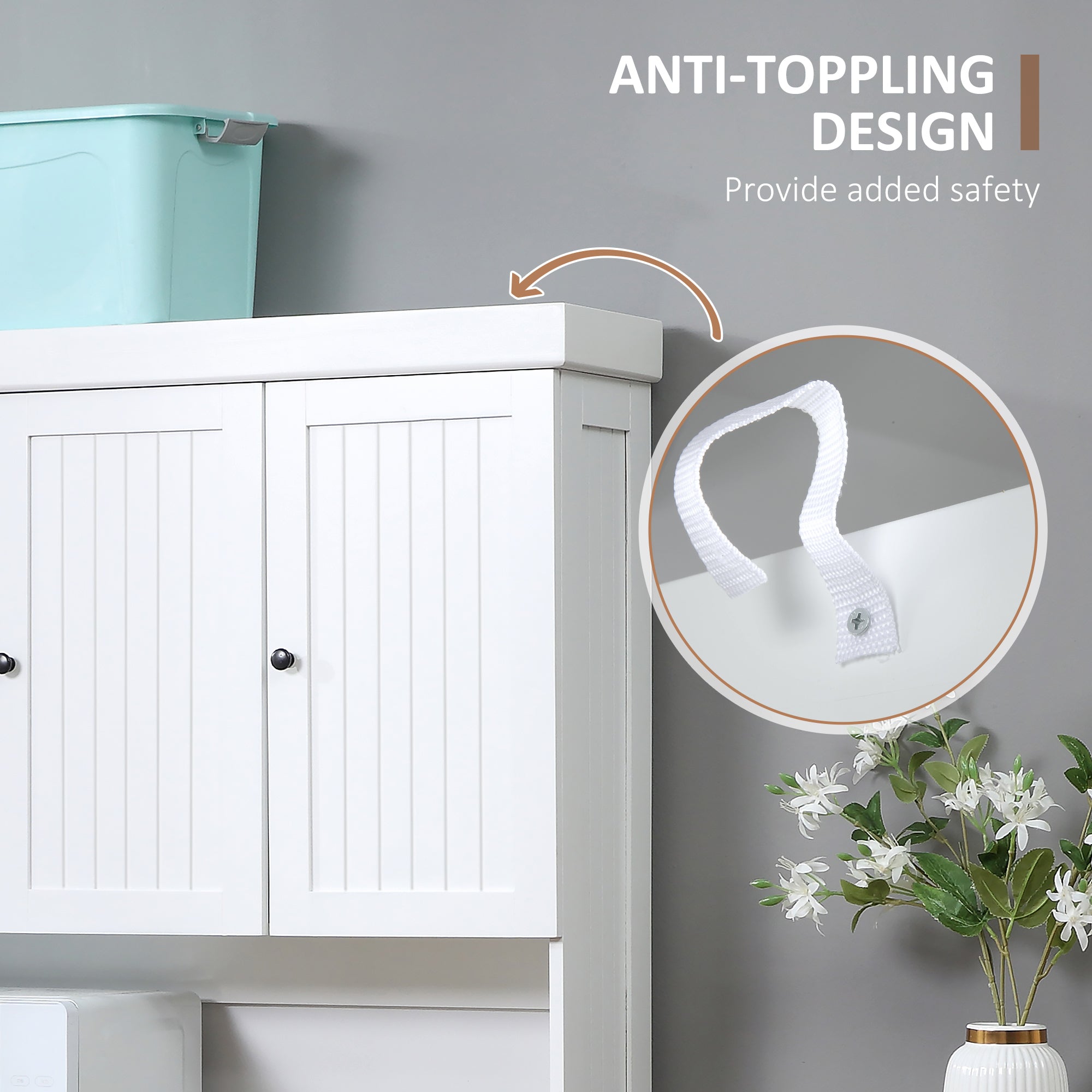 71" Farmhouse Kitchen Pantry Storage Cabinet w/Countertop, Drawer, & Cupboard, White