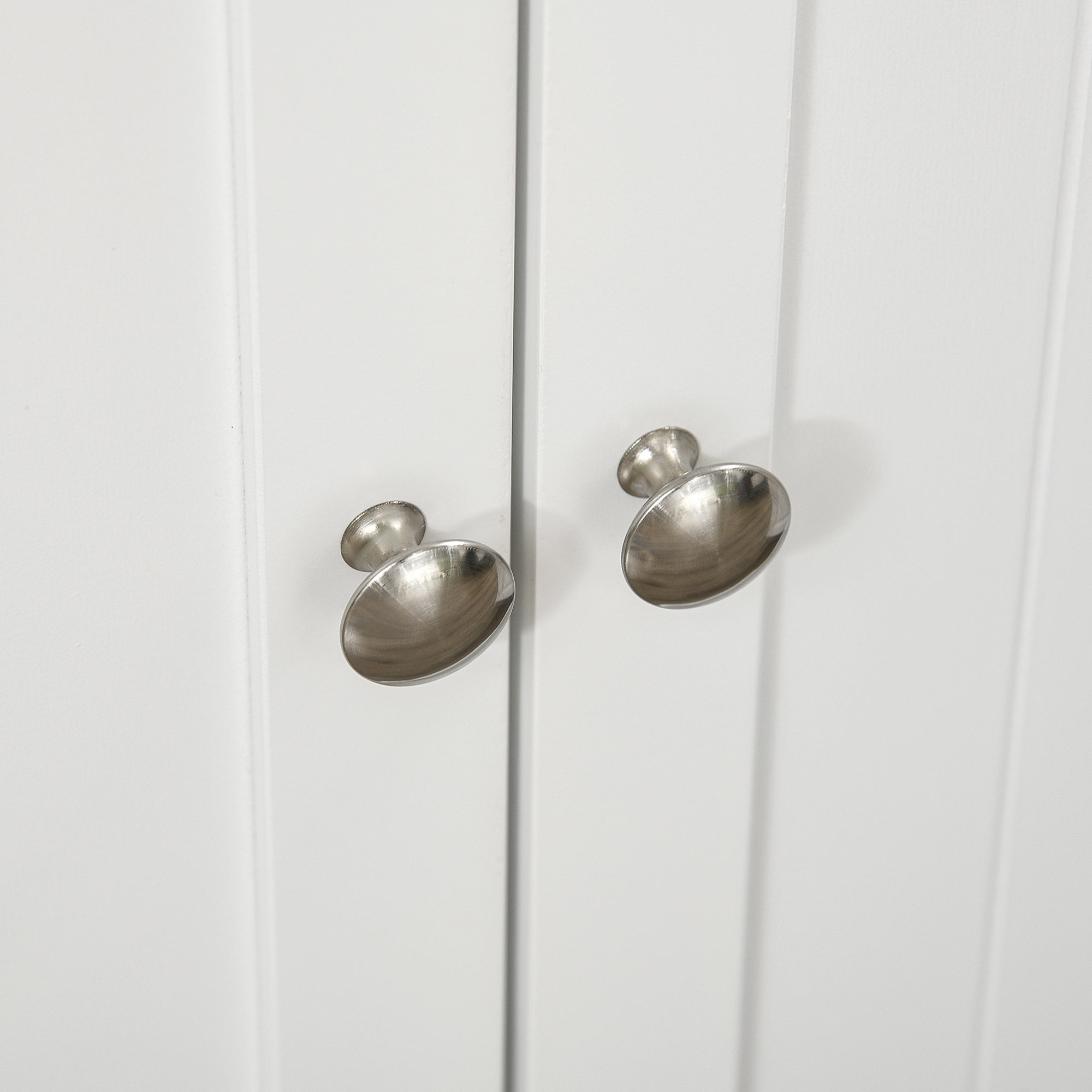 41" Kitchen Pantry Cabinet w/ 12 Door Shelves, Double Doors, 5-tier Shelving, Paper White