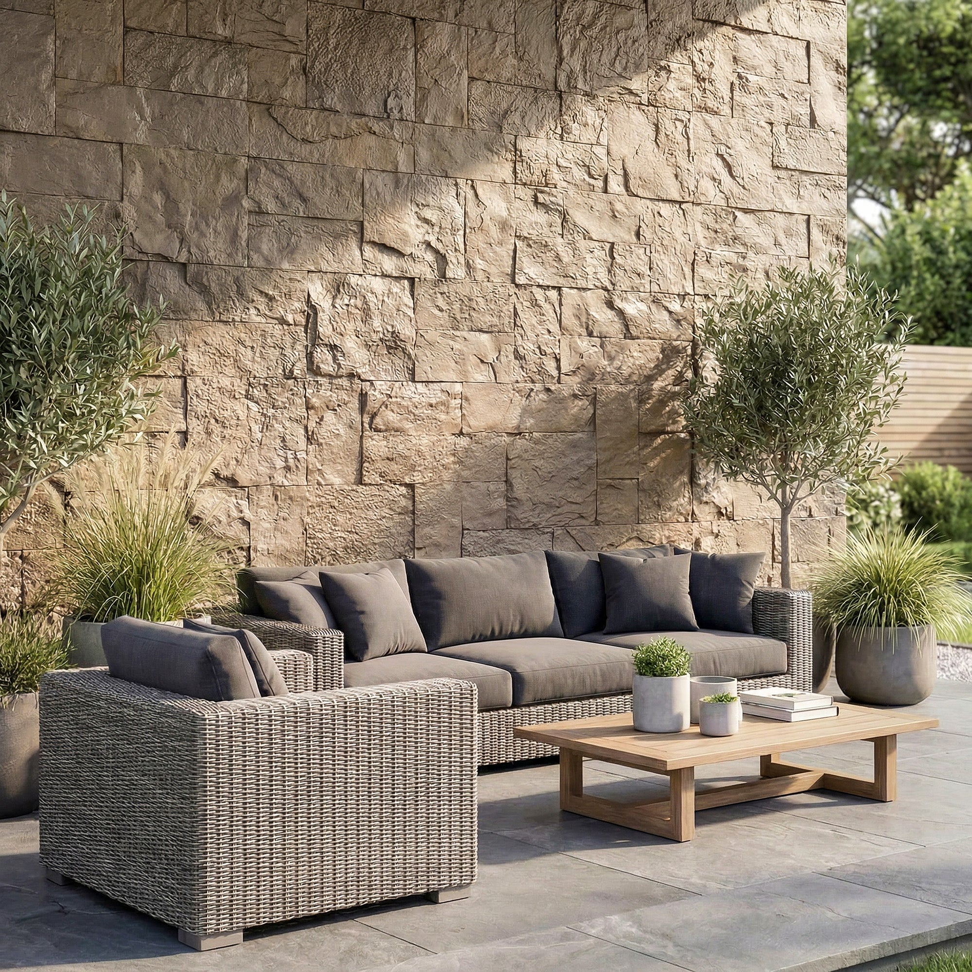 8-Pack 3D Faux Stone Wall Panels, Lightweight Polyurethane Panels for Interior and Exterior Accent Walls, Water-Resistant, 4' x 2', Cover 61.8 Sq.Ft., 1" Thick, Beige