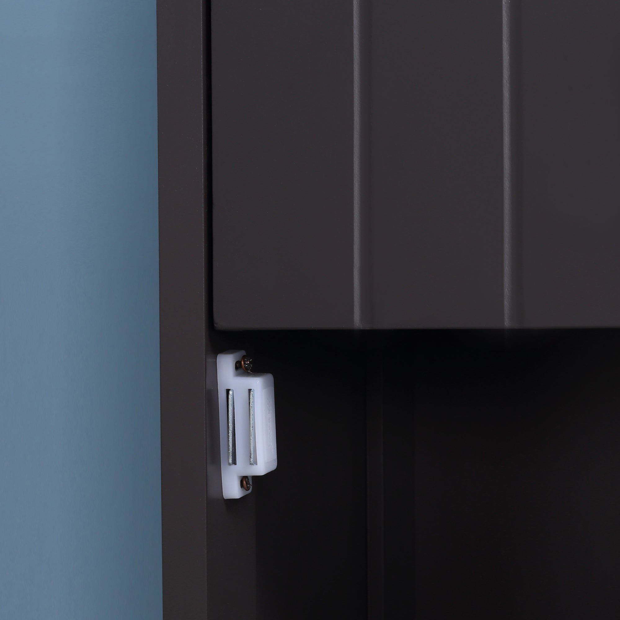 Bathroom Storage Cabinet, Tall Linen Tower with 3 Tier Shelves and Drawer, Brown