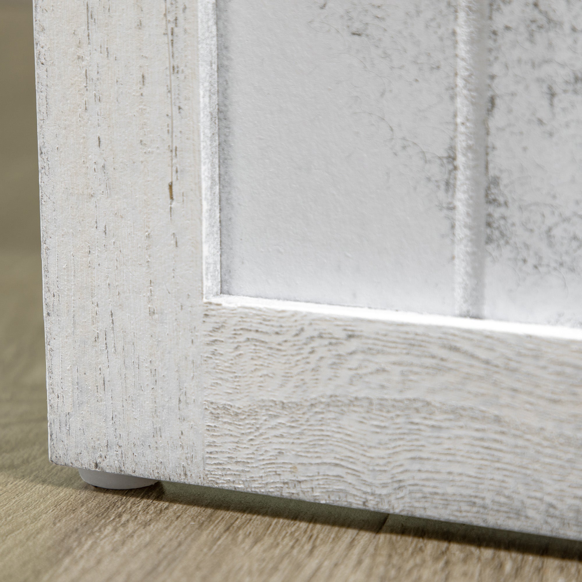 5.5' Foldable Room Divider Screen for Indoor Bedroom Office Rustic White