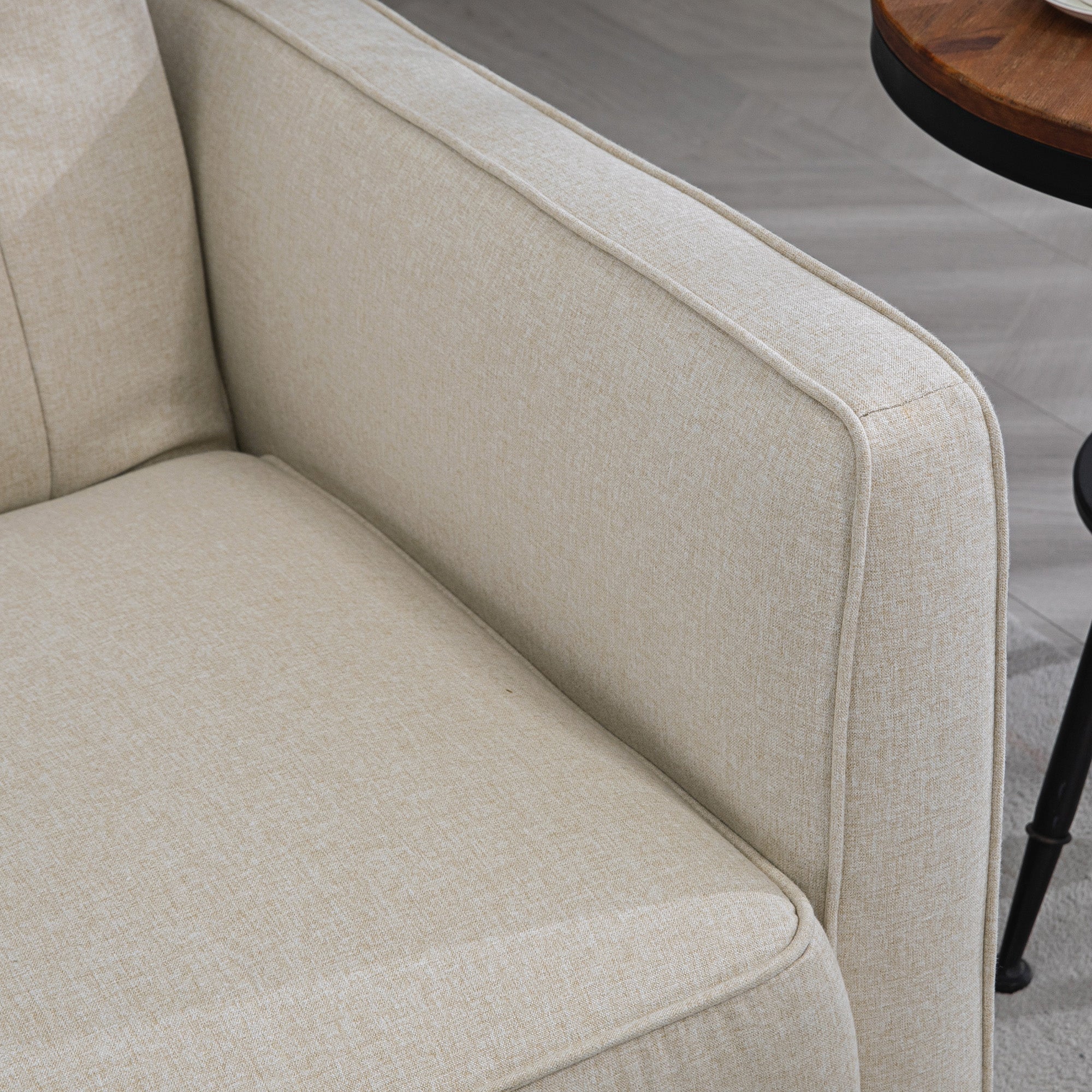 HOMCOM Convertible Sofa Bed with Adjustable Back, Button Tufted Sofa Bed Couch for Living Room, Guest Room, Apartment, Beige