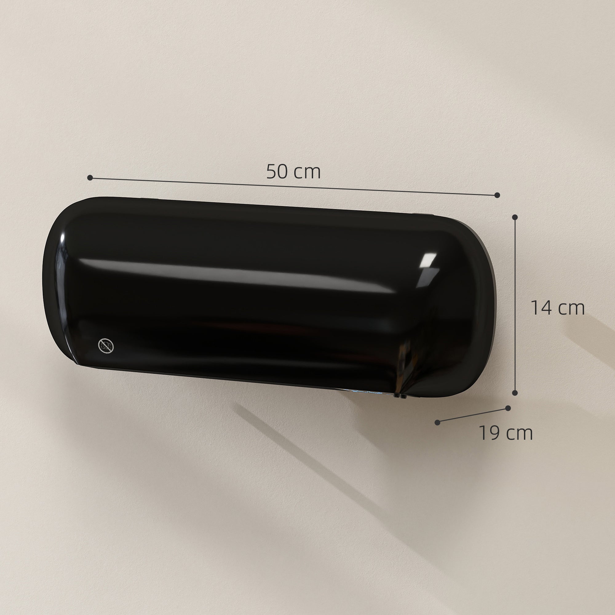 Electric Heater, 2000W Ceramic Space Heater, Wall Mounted, with Fan, Adjustable Thermostat, Weekly Timer, Oscillation, Open Window Detection, 24H Timer, Remote Control, Children Lock, Black