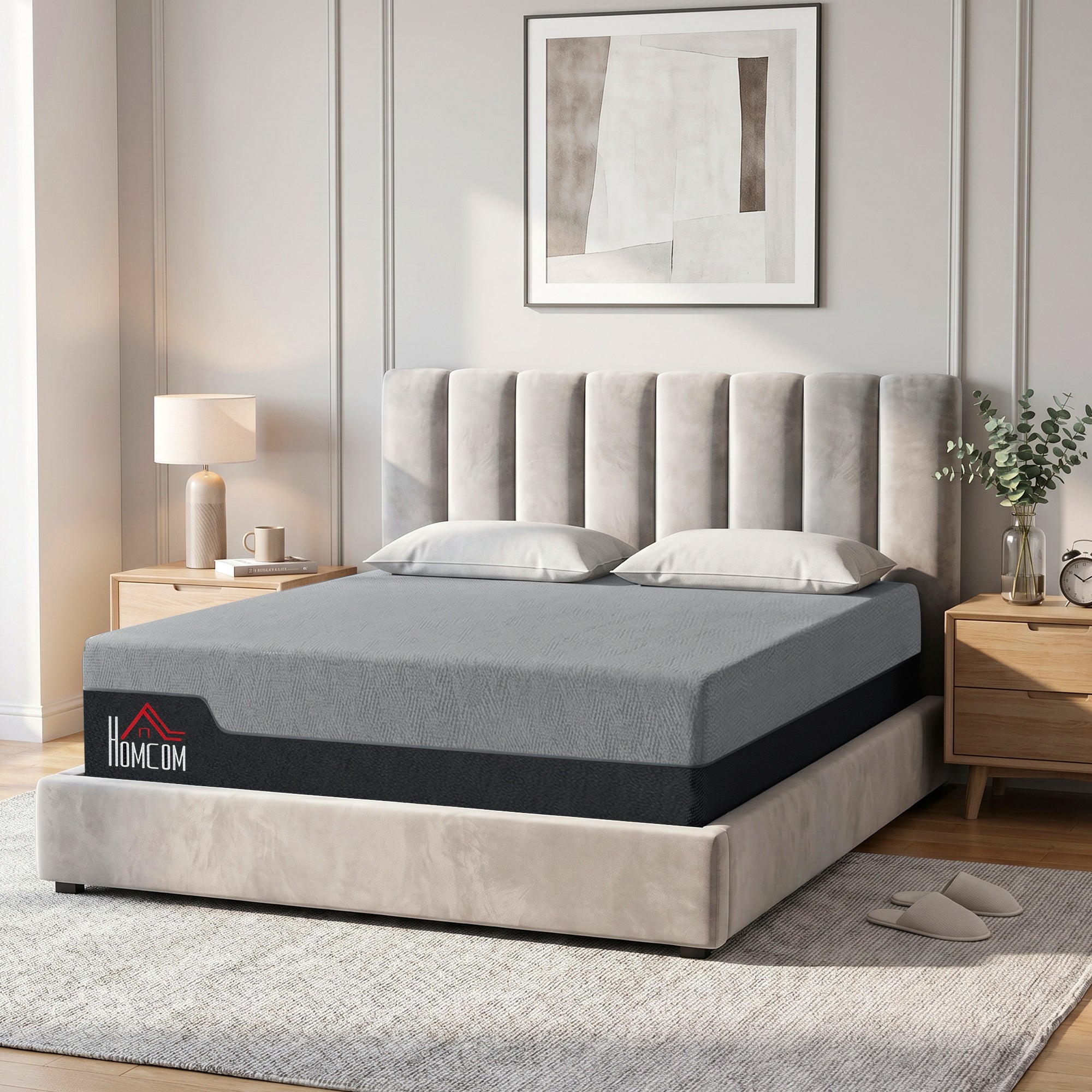 Queen Mattress, 14 Inch Gel Cooling Memory Foam Mattress for Cool Night Sleep, Graphene Bed in a Box for Pressure Relief, with Washable Cover, Made in USA, CertiPUR-US Certified, Medium Firm