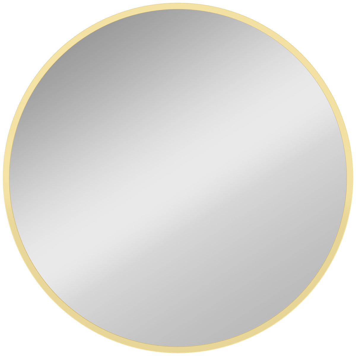 24" Round Wall Mirror, Bathroom Mirror with Metal Frame for Living Room, Bedroom, Entryway, Home Decor, Gold-Tone