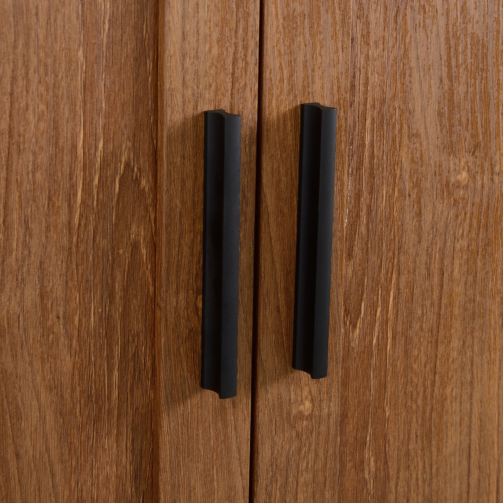 HOMCOM 64" Kitchen Pantry Cabinet, Freestanding Storage Cabinet with 4 Doors and 3 Adjustable Shelves for Dining Room, Oak