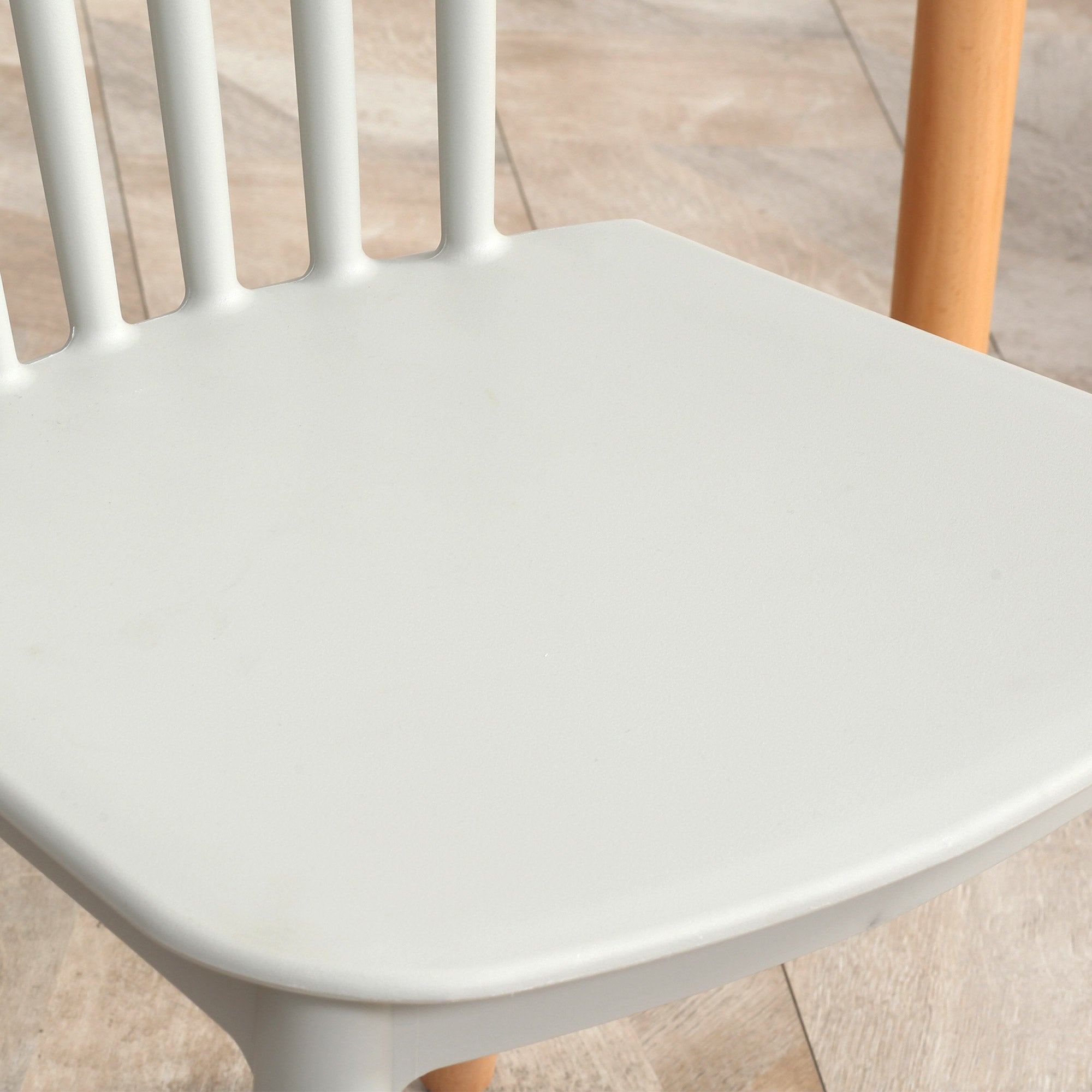 HOMCOM 5 Piece Dining Table and Chairs Set, Kitchen Table and Chairs for 4 People with Wood Legs and Slat Back, Space Saving Table and 4 Chairs for Small Spaces, Grey