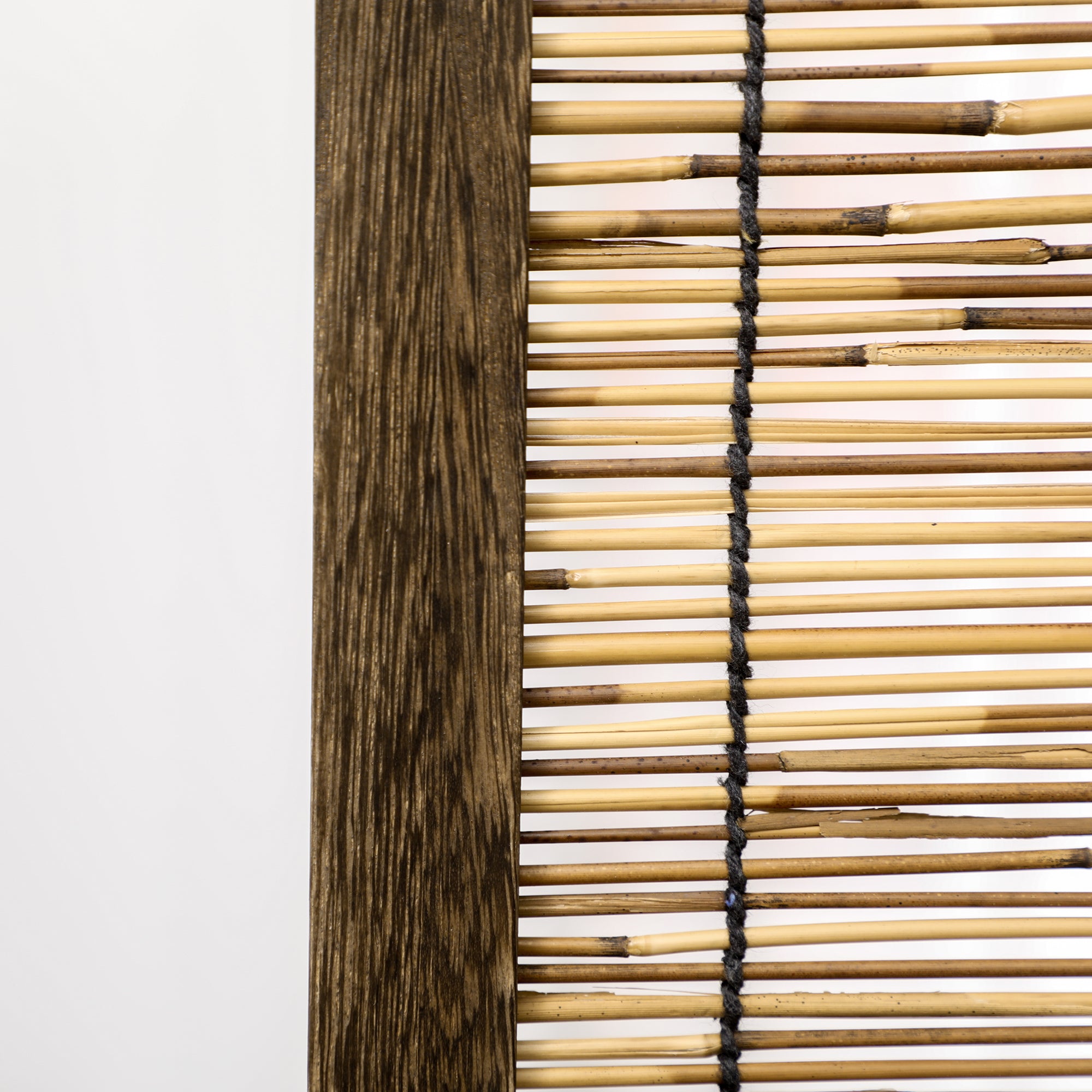 Hand Woven Room Divider 4 Panel Folding Privacy Screen Indoor Reed Partition Wall 63"x67" - HOMCOM