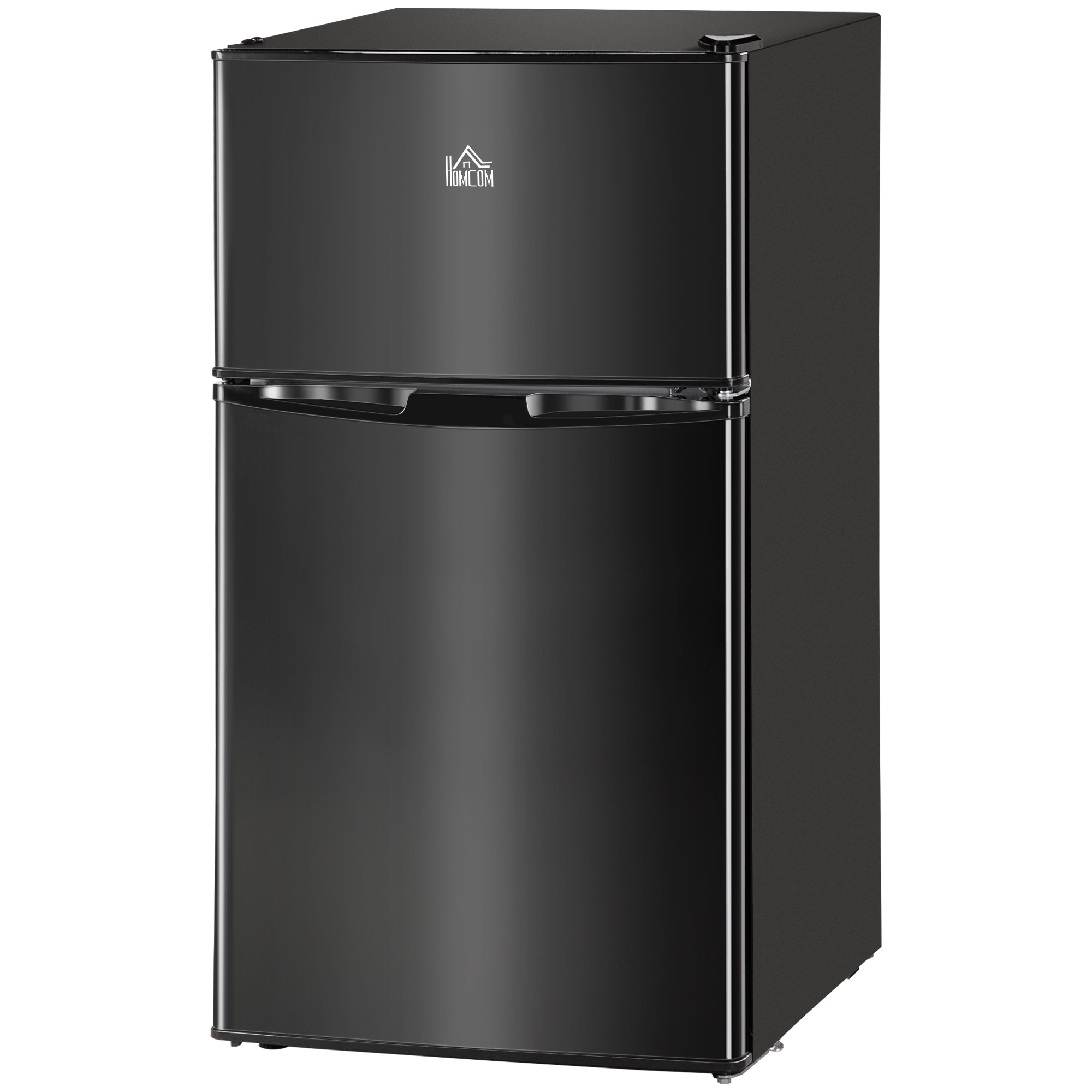 3.2 Cu Ft Mini Fridge with Double Door, Adjustable Thermostat & Energy Efficient, Black