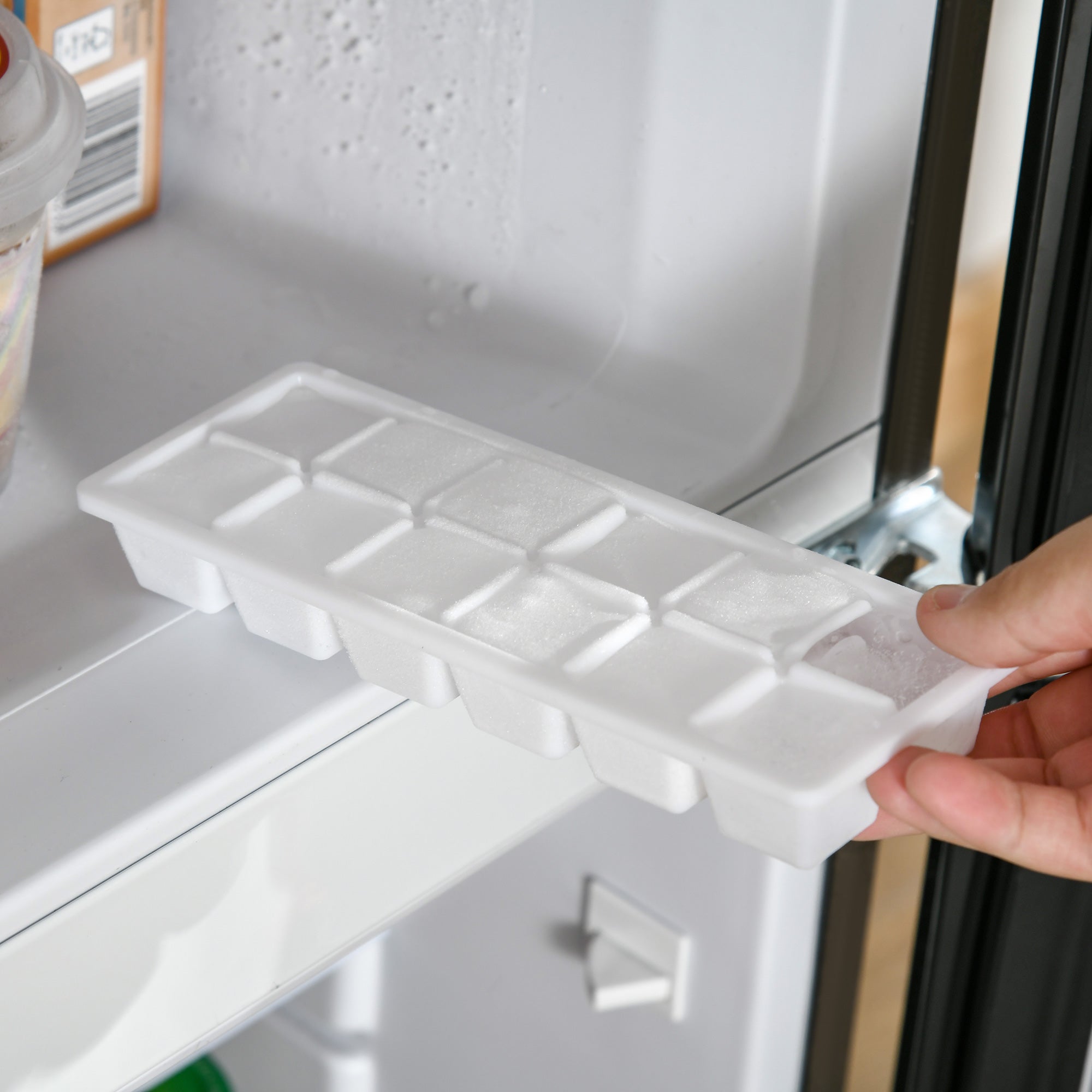 3.2 Cu Ft Mini Fridge with Double Door, Adjustable Thermostat & Energy Efficient, Black