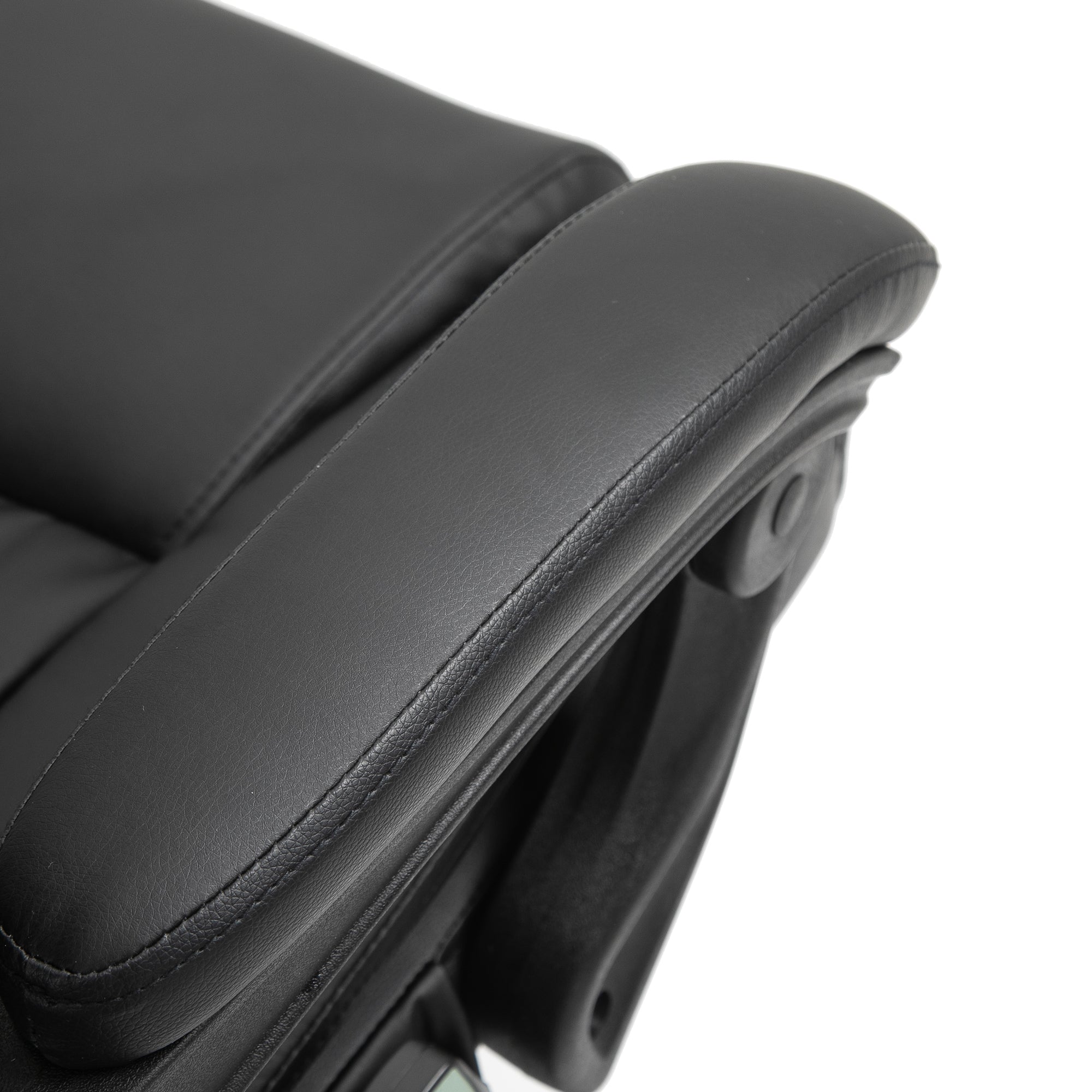 High Back Massage Office Chair with 6 Vibration Points, PU Leather Reclining Computer Chair, Ergonomic Desk Chair Black - HOMCOM