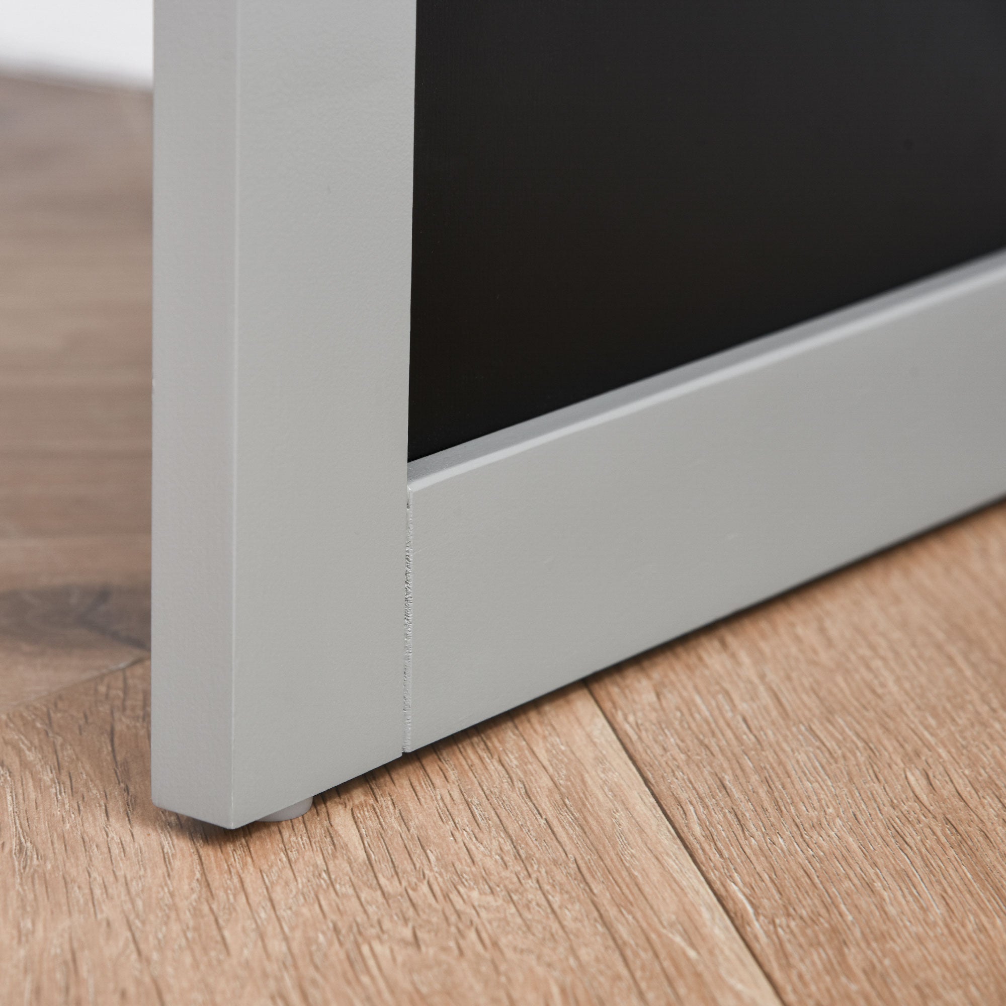 HOMCOM Wall Mounted Computer Desk, Folding Study Table with Black Board and Bookshelf, Multifunctional Floating Writing Desk for Home Office, Grey