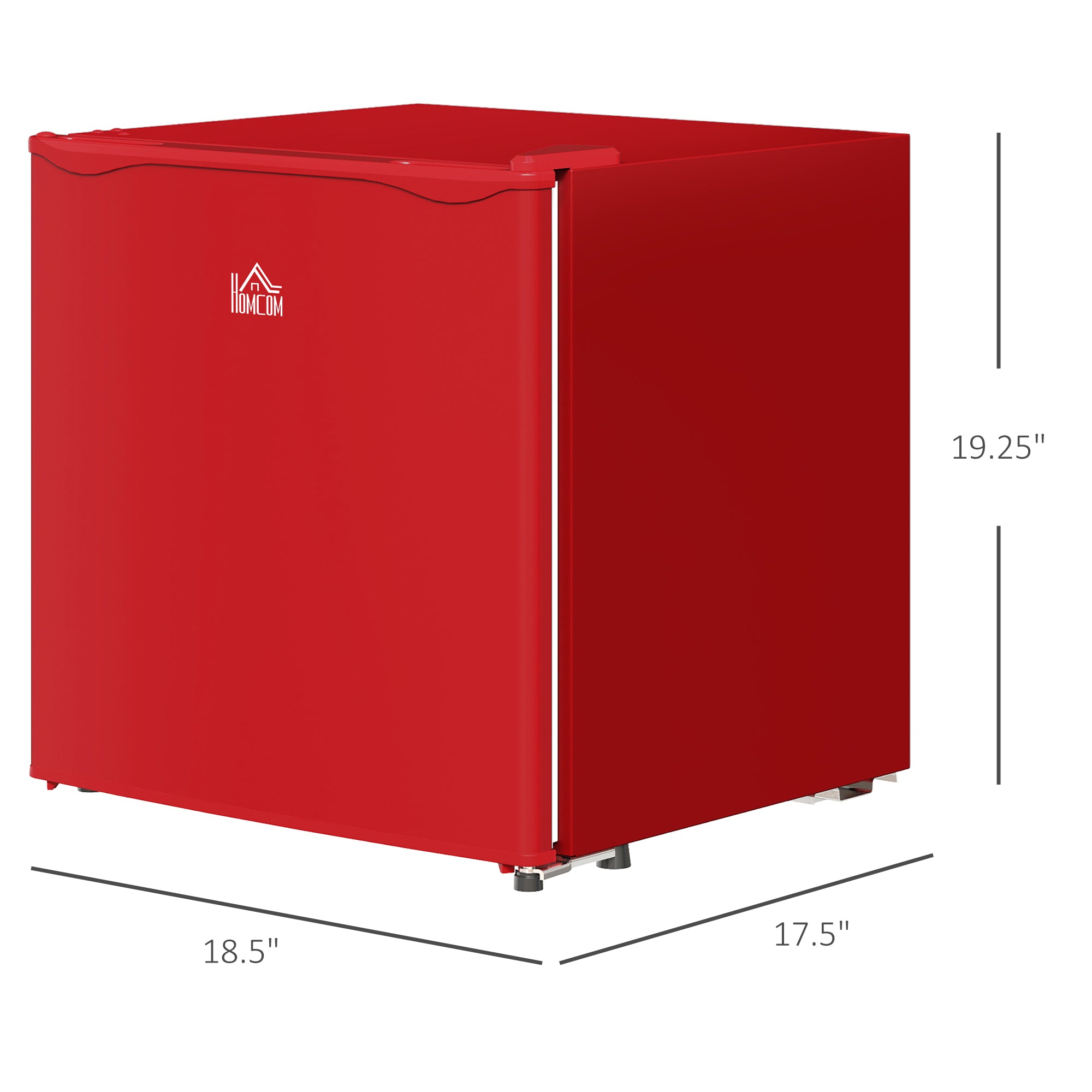 HOMCOM Mini Freezer Countertop, 1.1 Cu.Ft Compact Upright Freezer with Removable Shelves, Reversible Door for Home, Dorm, Apartment and Office, Red
