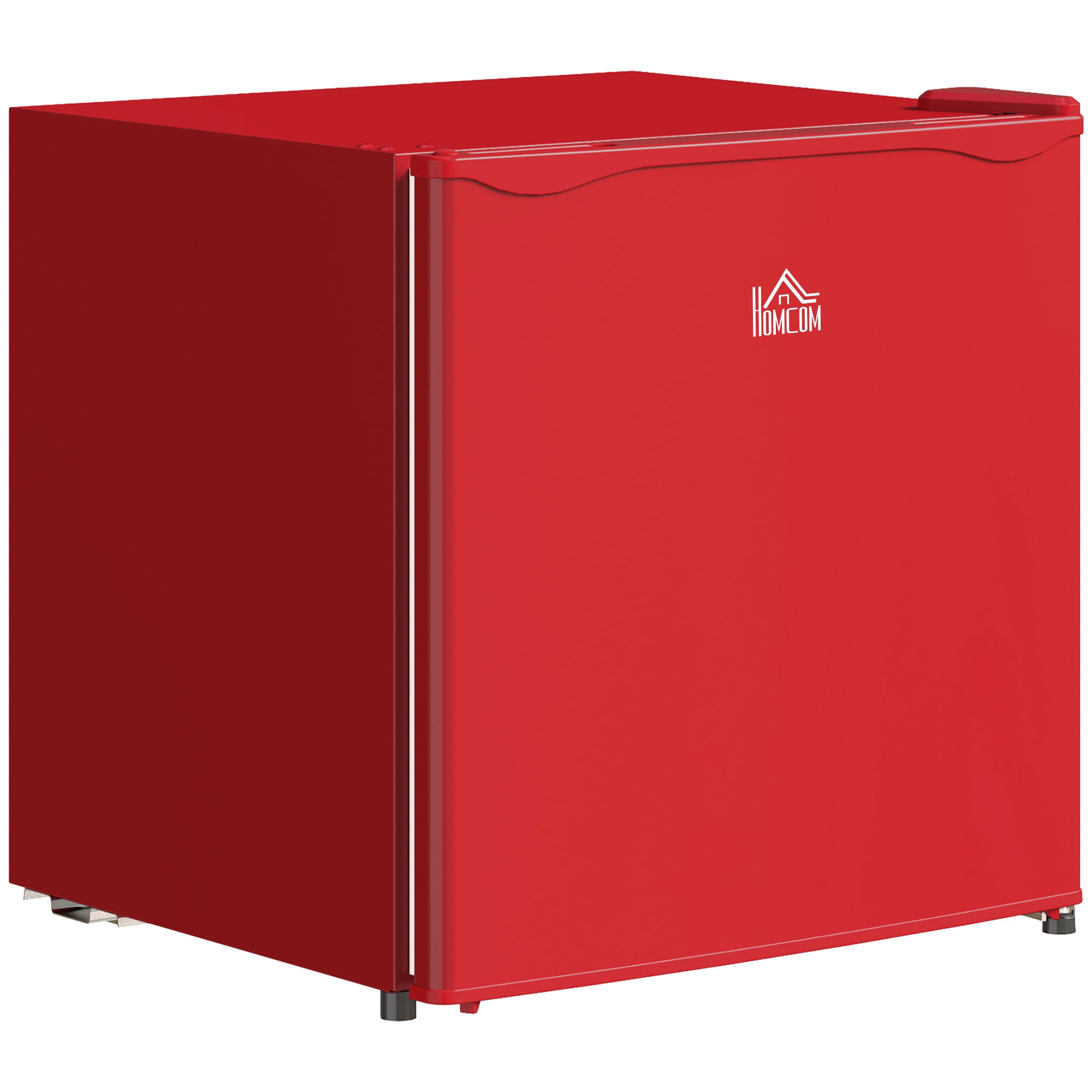 HOMCOM Mini Freezer Countertop, 1.1 Cu.Ft Compact Upright Freezer with Removable Shelves, Reversible Door for Home, Dorm, Apartment and Office, Red